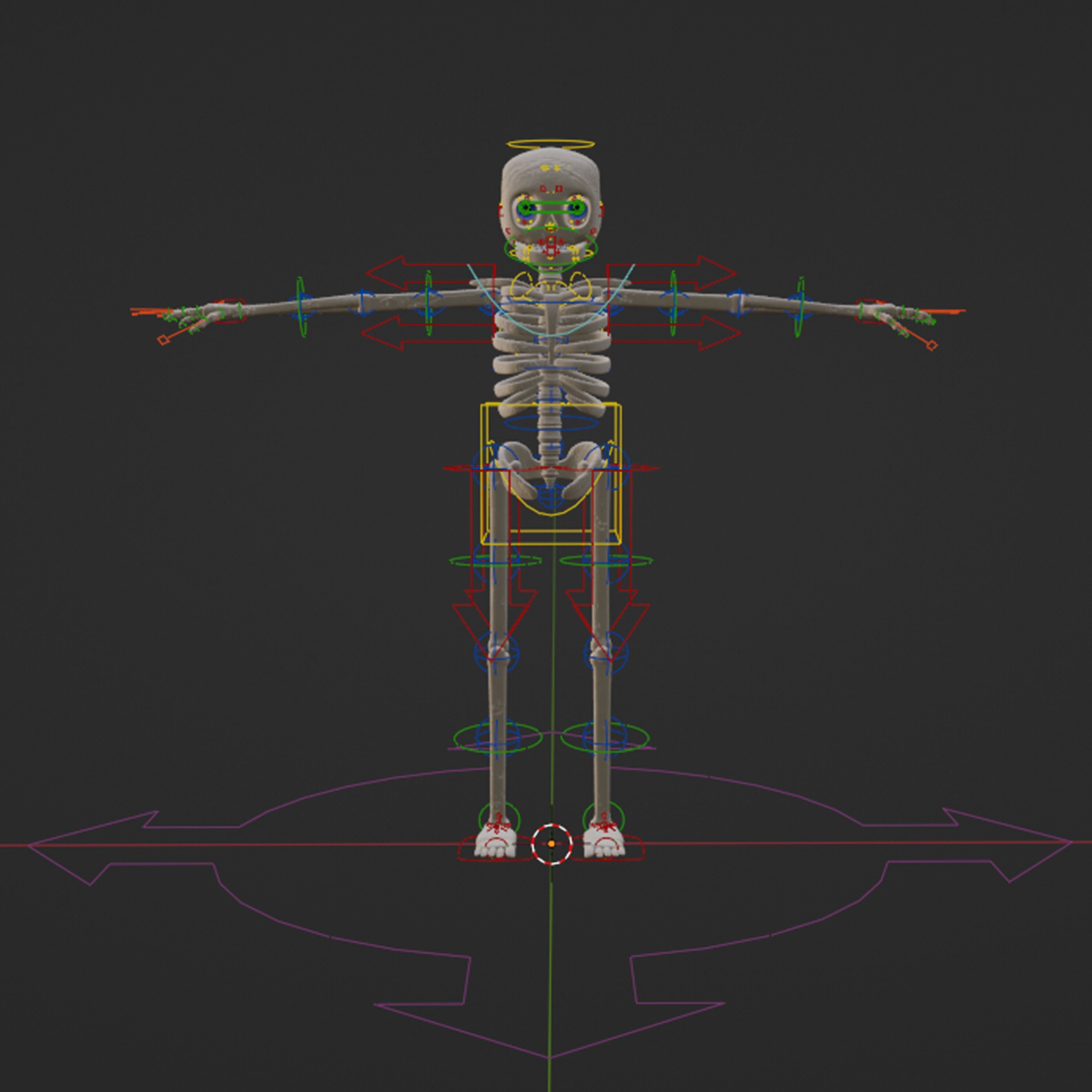 Human skeleton Stylized 3D model_1