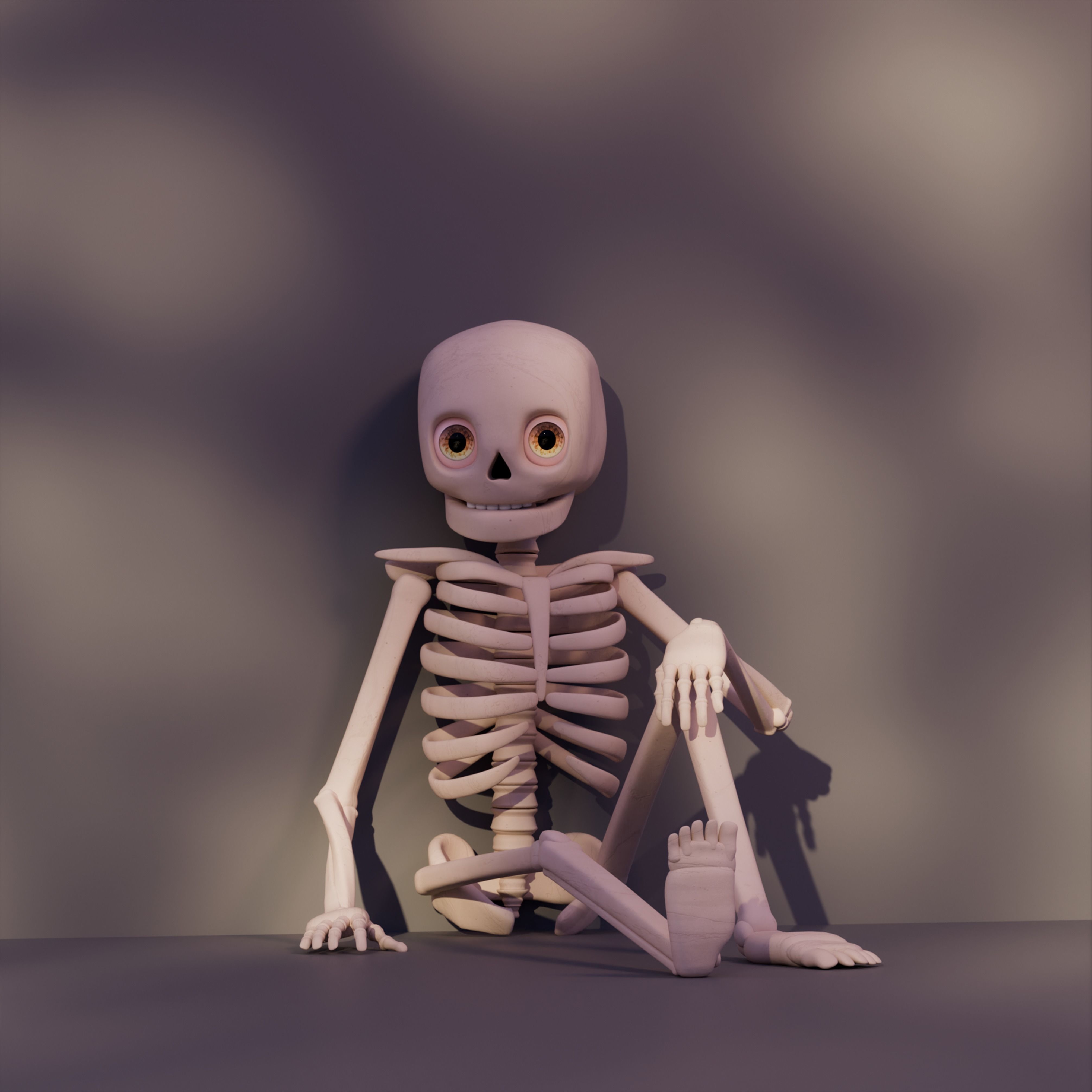 Human skeleton Stylized 3D model_6