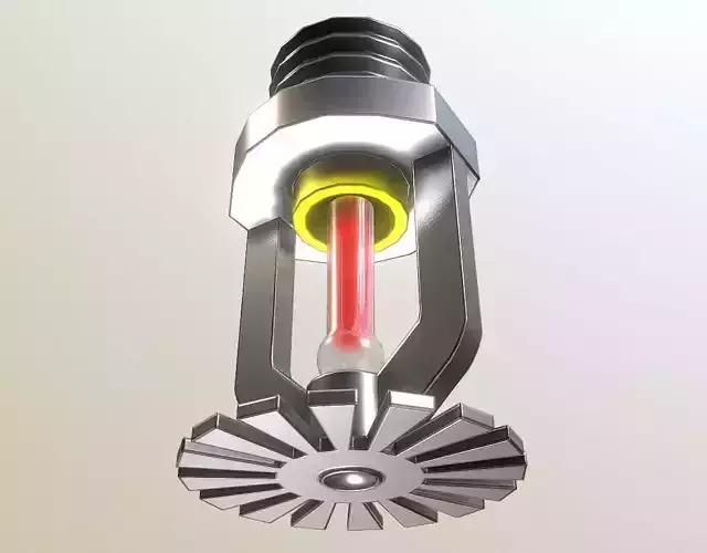 Automatic Fire Extinguishing System Low-poly 3D model
