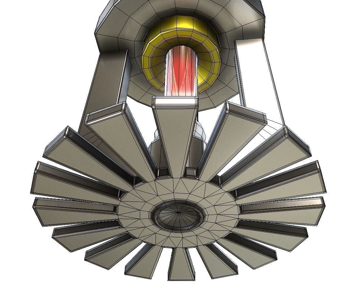 Automatic Fire Extinguishing System Low-poly 3D model_7