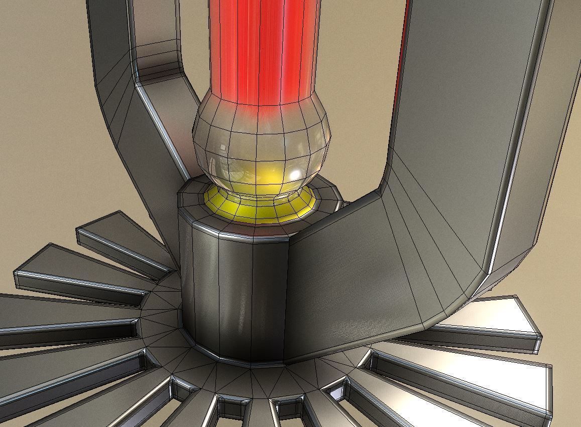 Automatic Fire Extinguishing System Low-poly 3D model_9