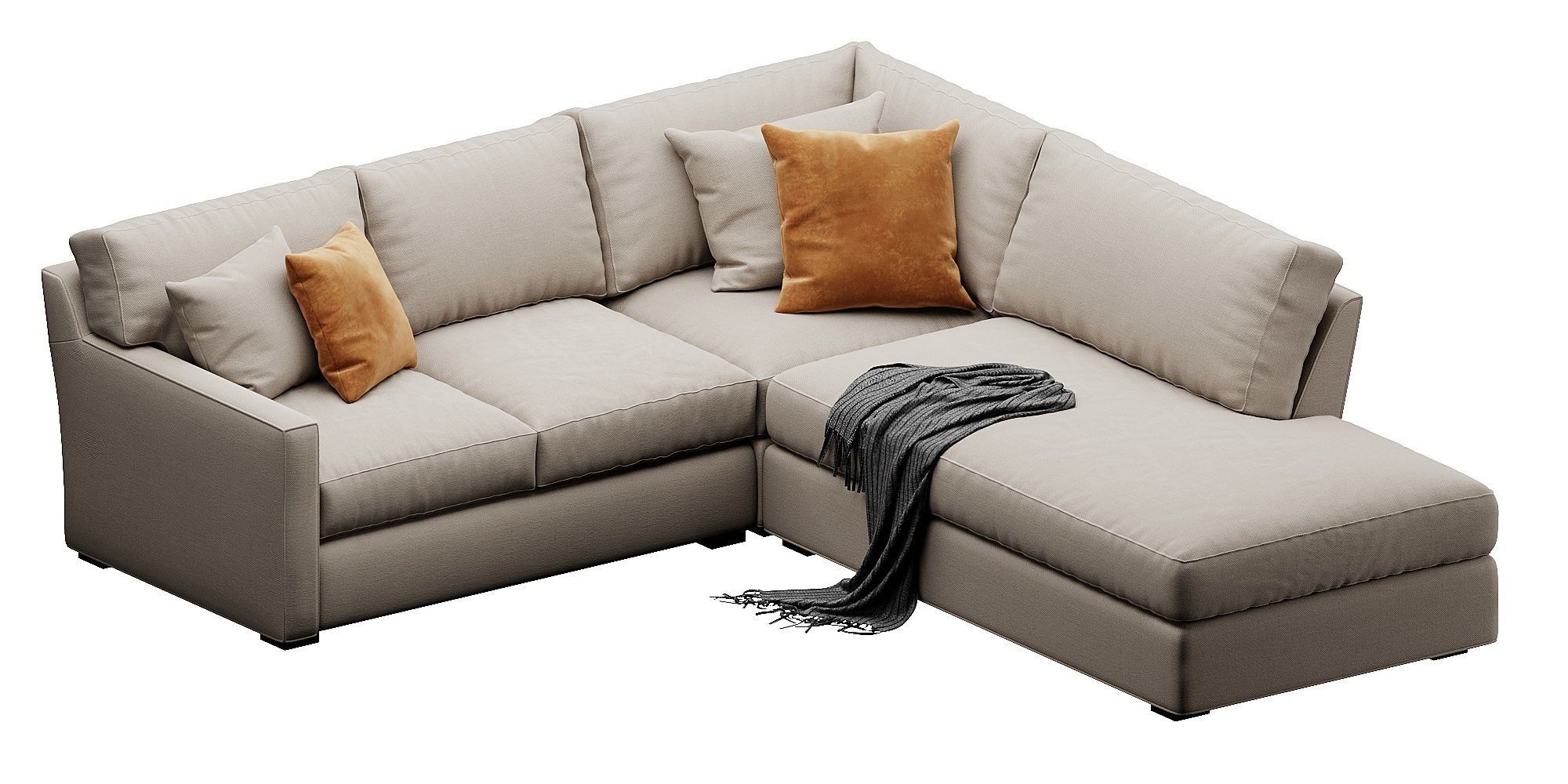 Crate and Barrel Axis sofa 3D model_5