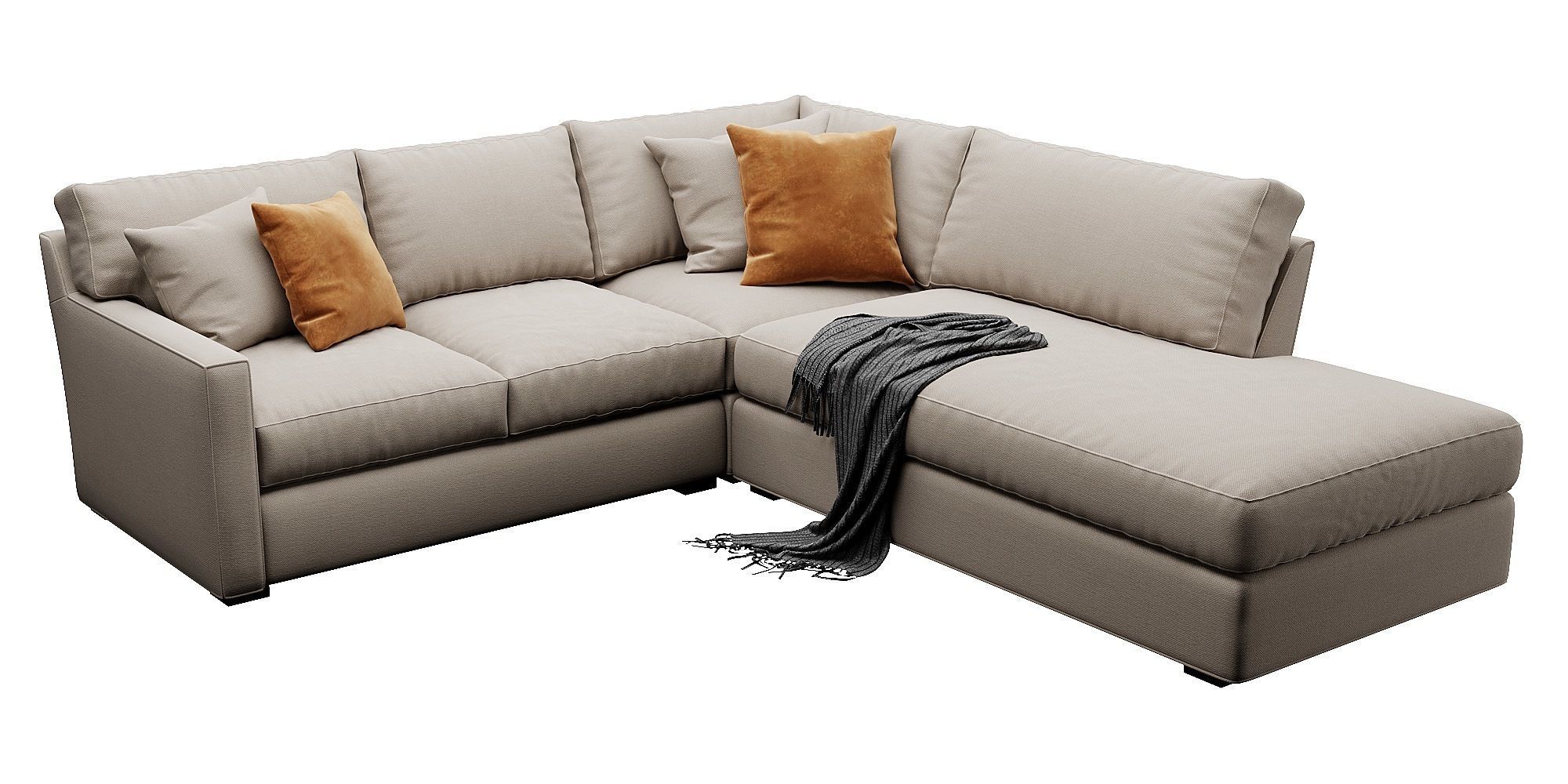 Crate and Barrel Axis sofa 3D model_12