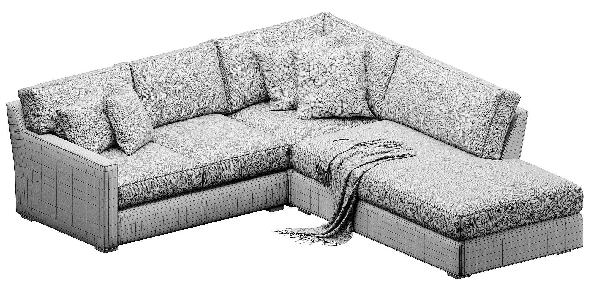 Crate and Barrel Axis sofa 3D model_17