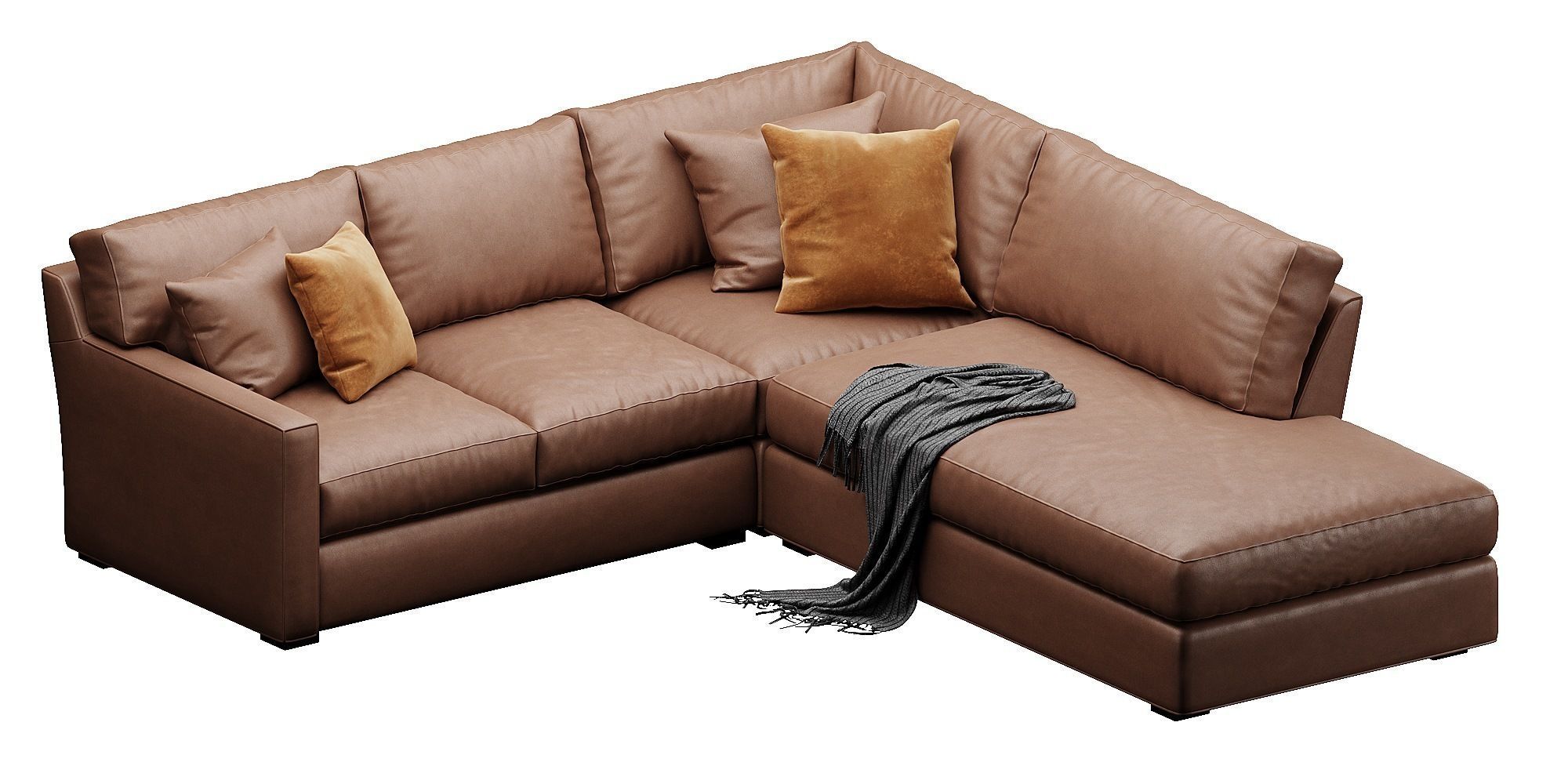 Crate and Barrel Axis sofa 3D model_6