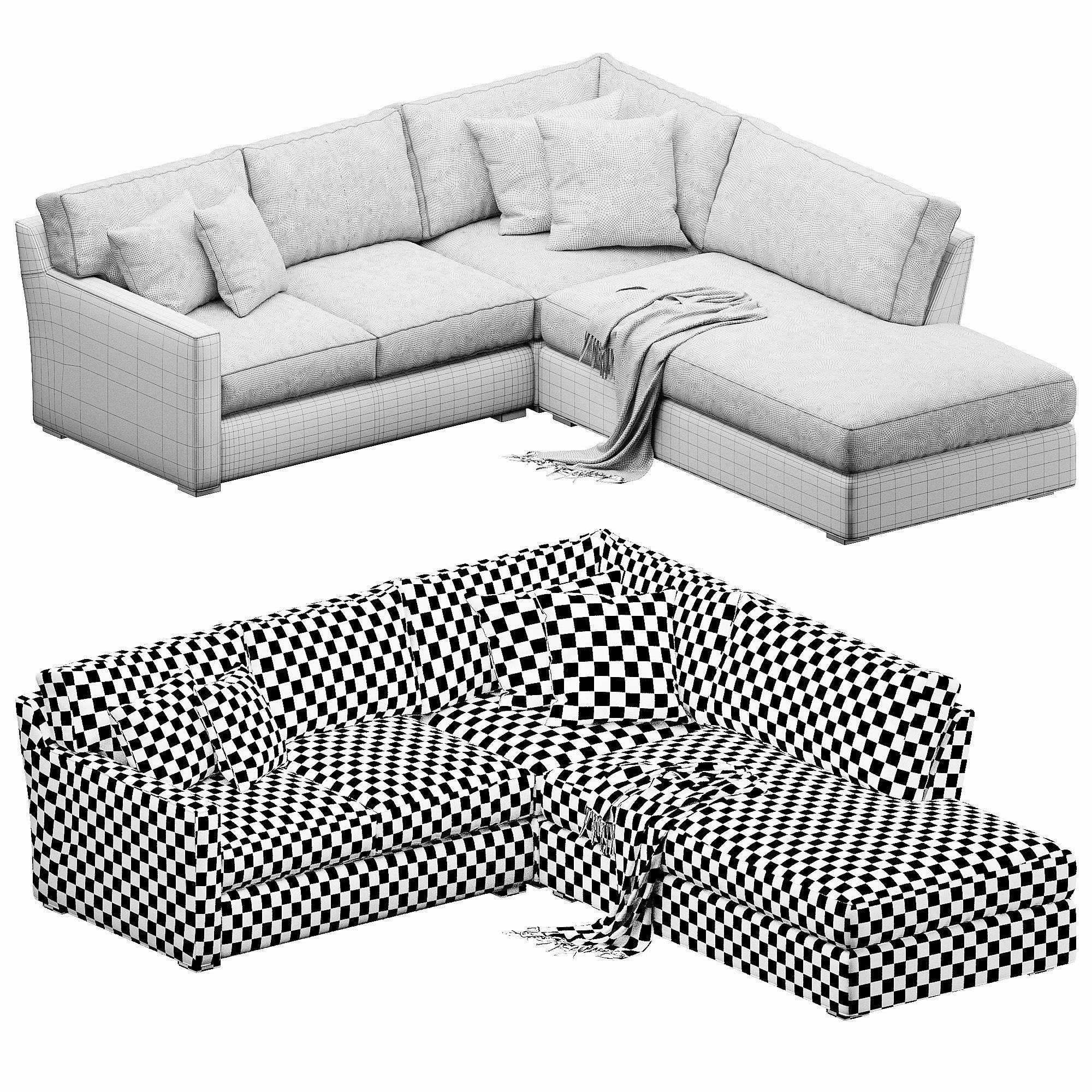 Crate and Barrel Axis sofa 3D model_16