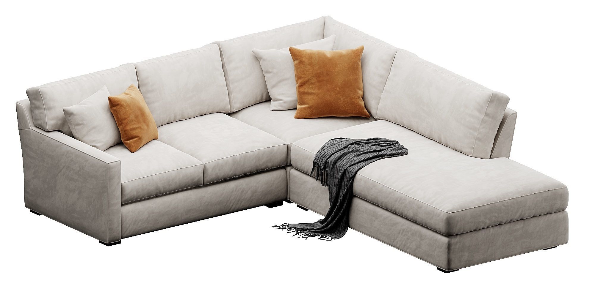 Crate and Barrel Axis sofa 3D model_7