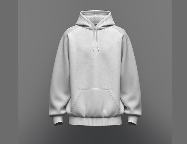 Mens Raglan Oversized Hoodie 3d Model 3D model