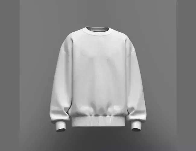 Mens Oversized Sweatshirt 3d Model