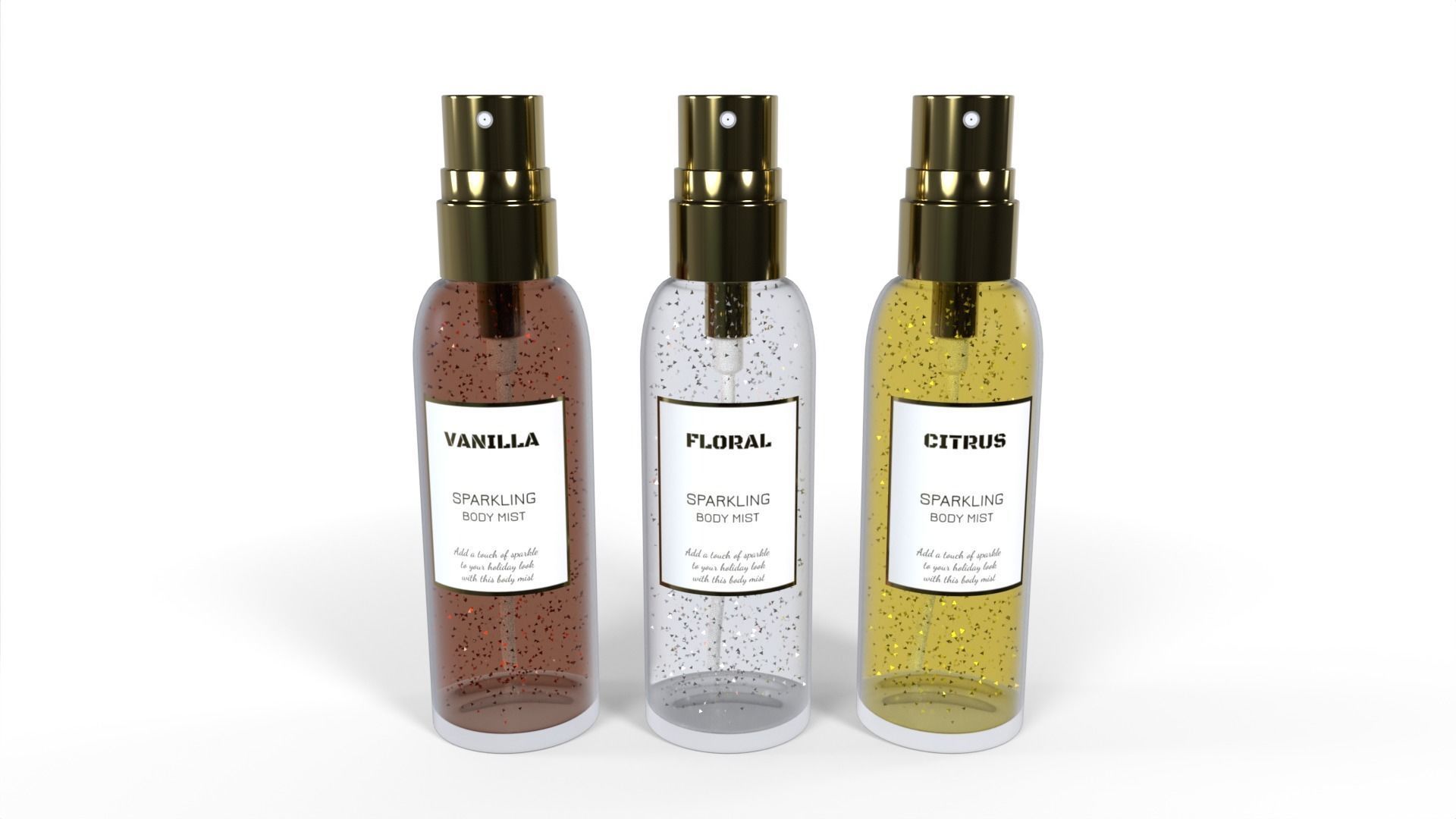 Sparkling Body Mist Set 3D model | CGTrader