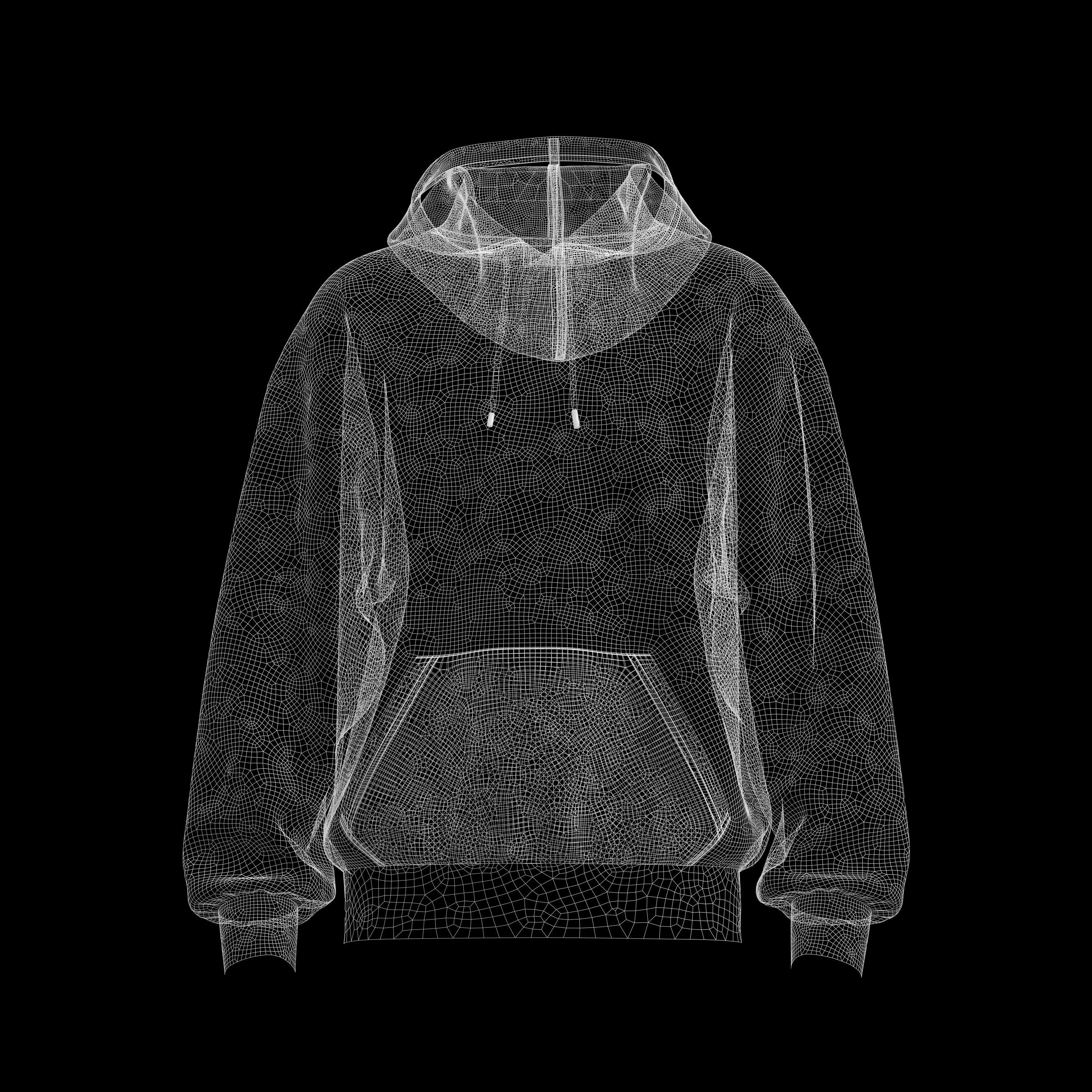 Mens Oversized Hoodie 3d Model 3D model_4