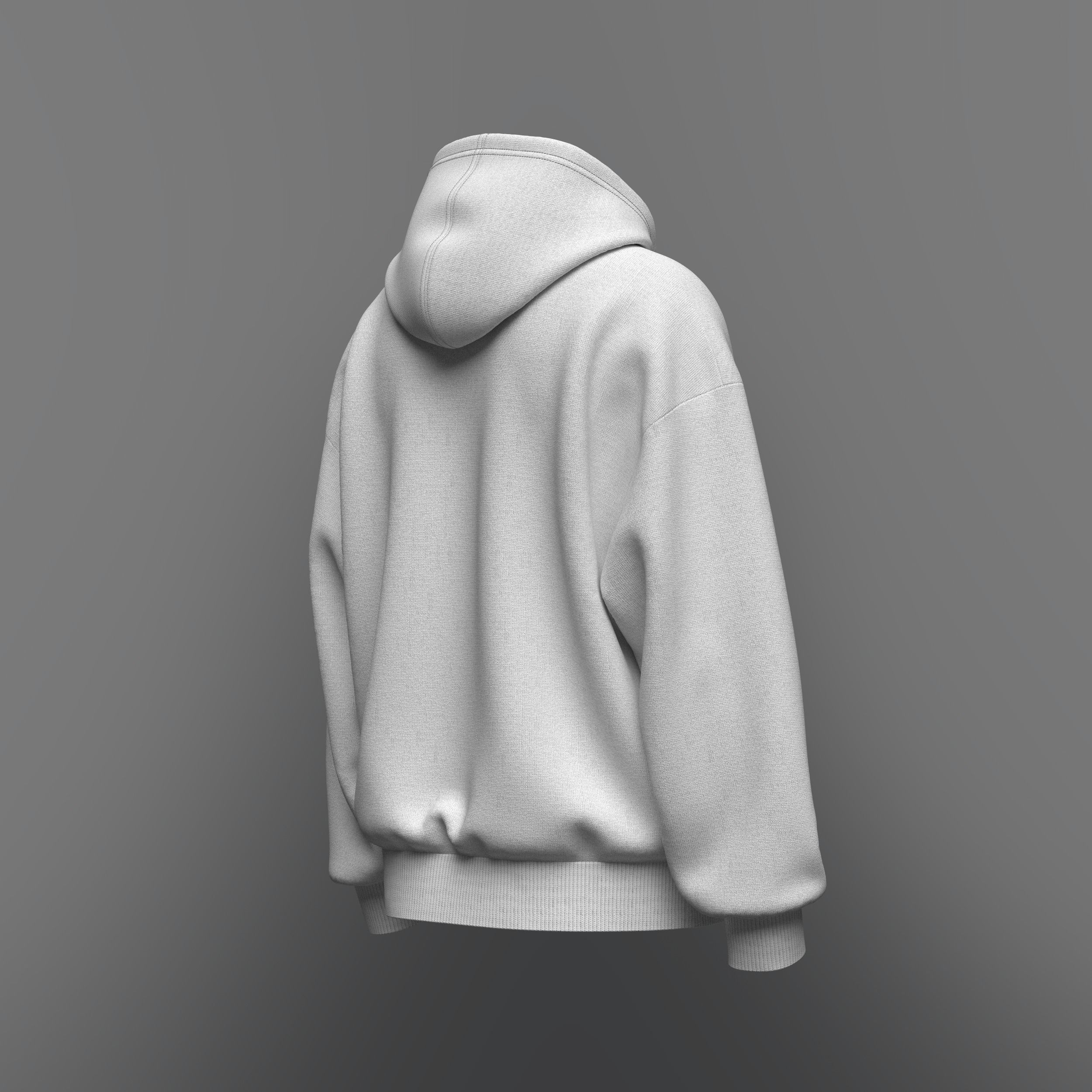 Mens Oversized Hoodie 3d Model 3D model_8