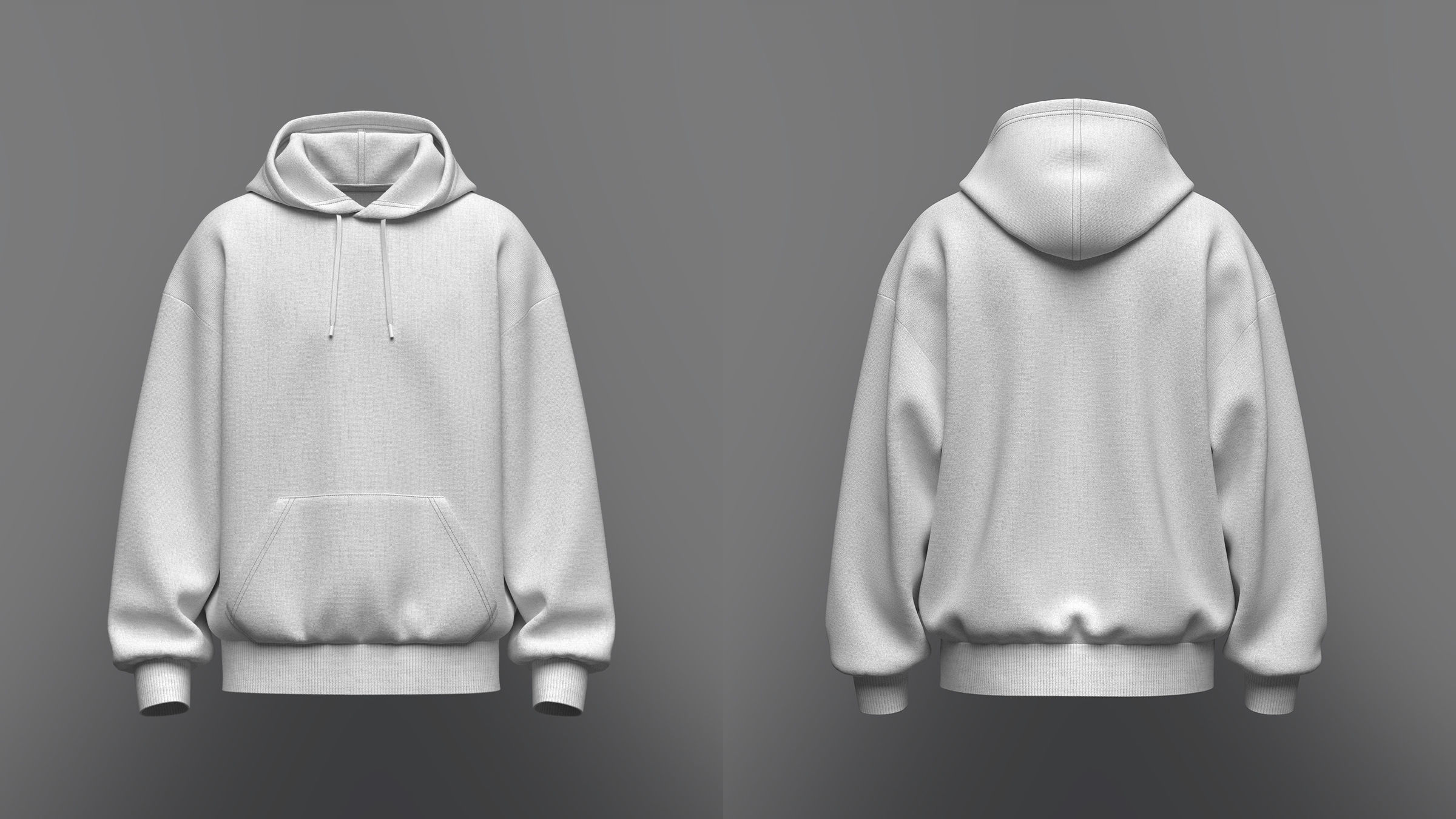 Mens Oversized Hoodie 3d Model 3D model_1