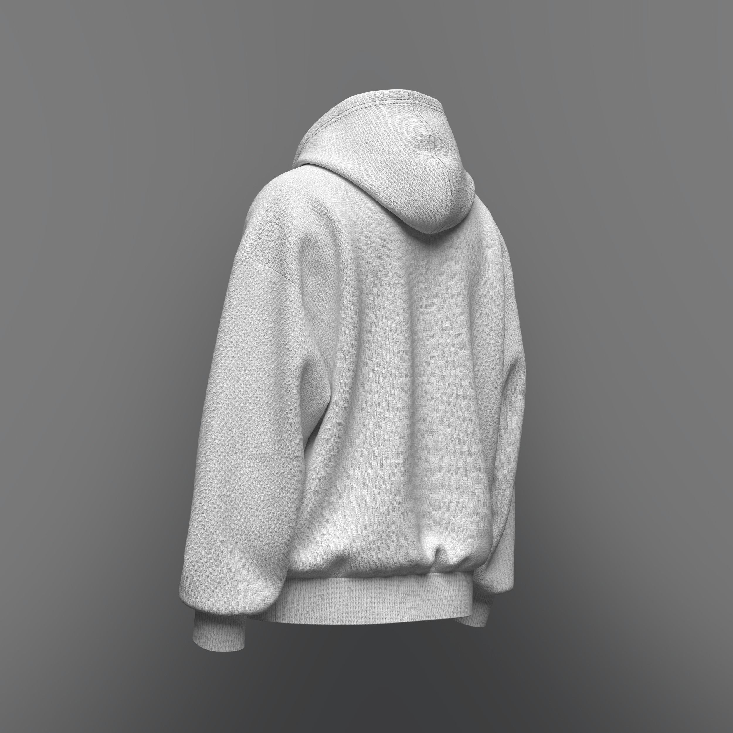 Mens Oversized Hoodie 3d Model 3D model_10