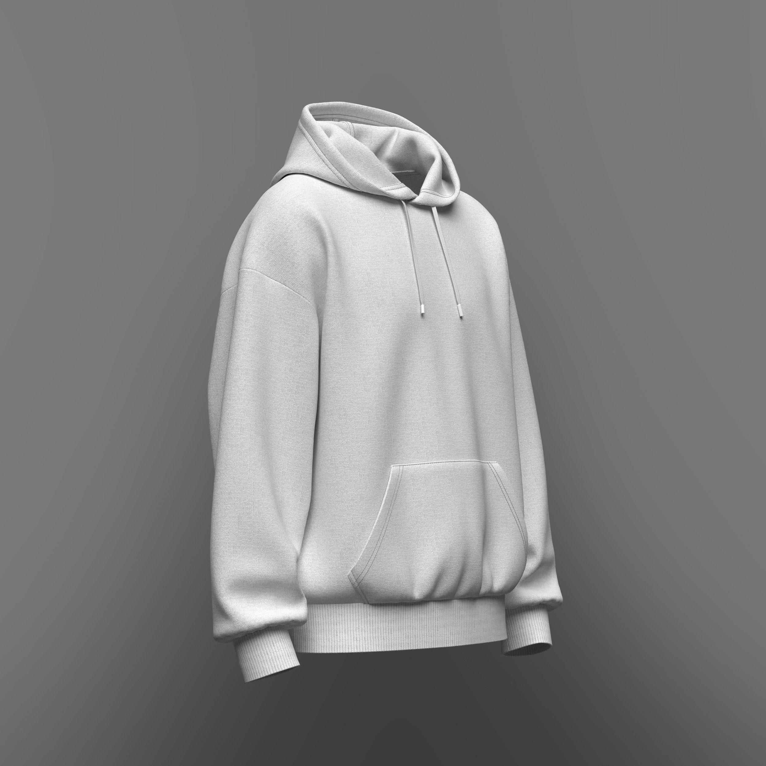 Mens Oversized Hoodie 3d Model 3D model_6