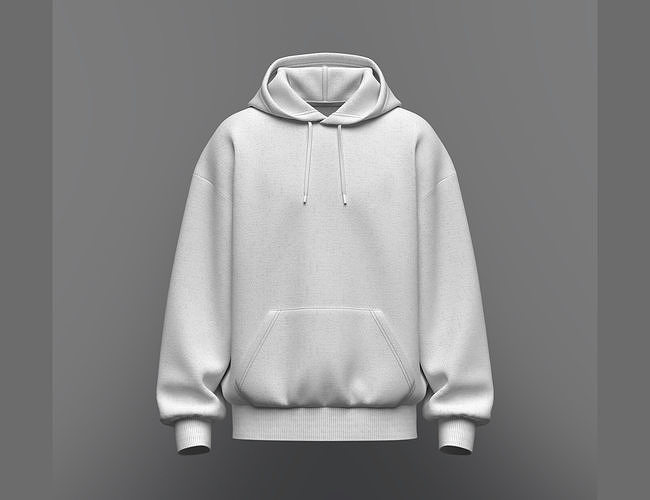 Mens Oversized Hoodie 3d Model 3D model