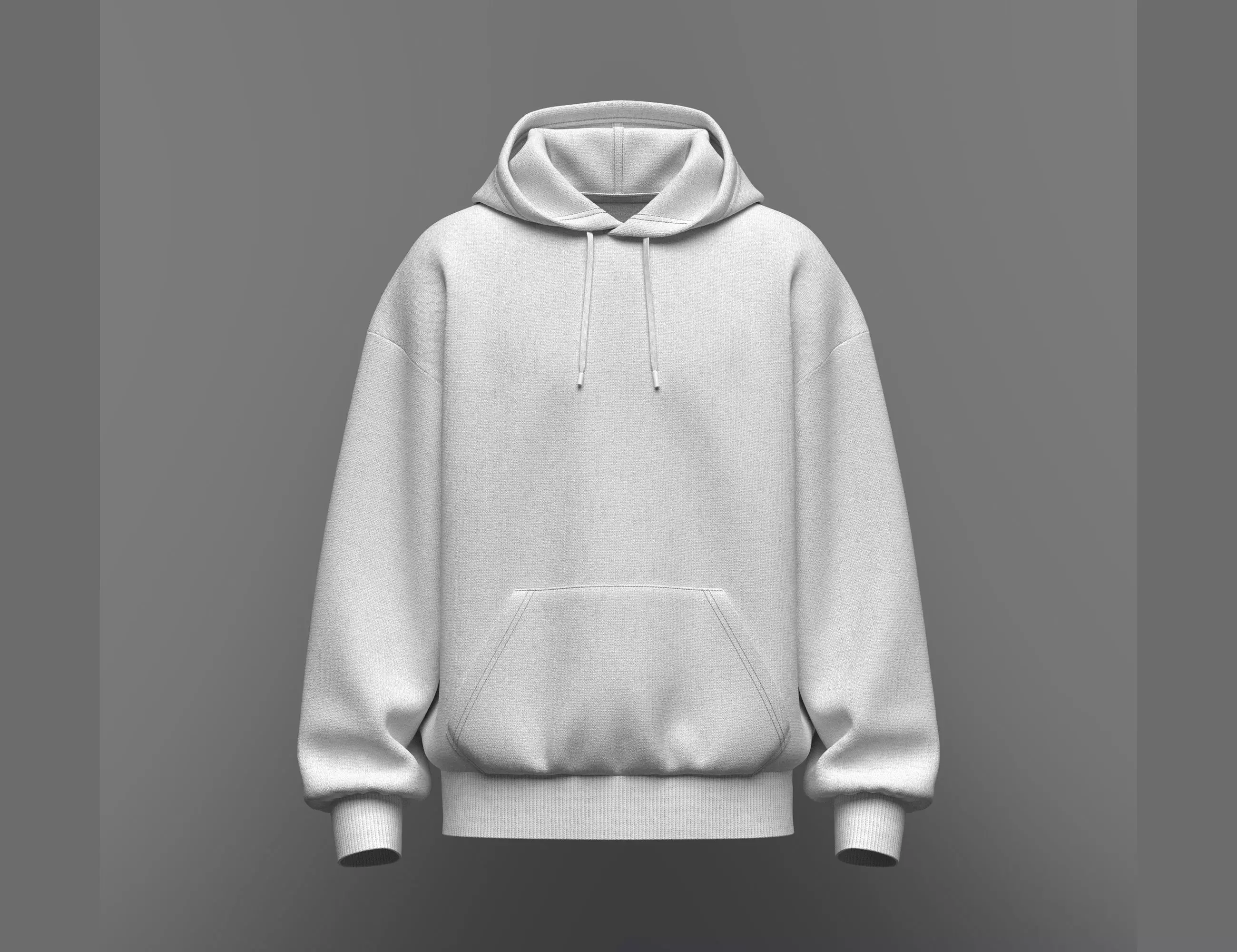 Mens Oversized Hoodie 3d Model 3D model_0