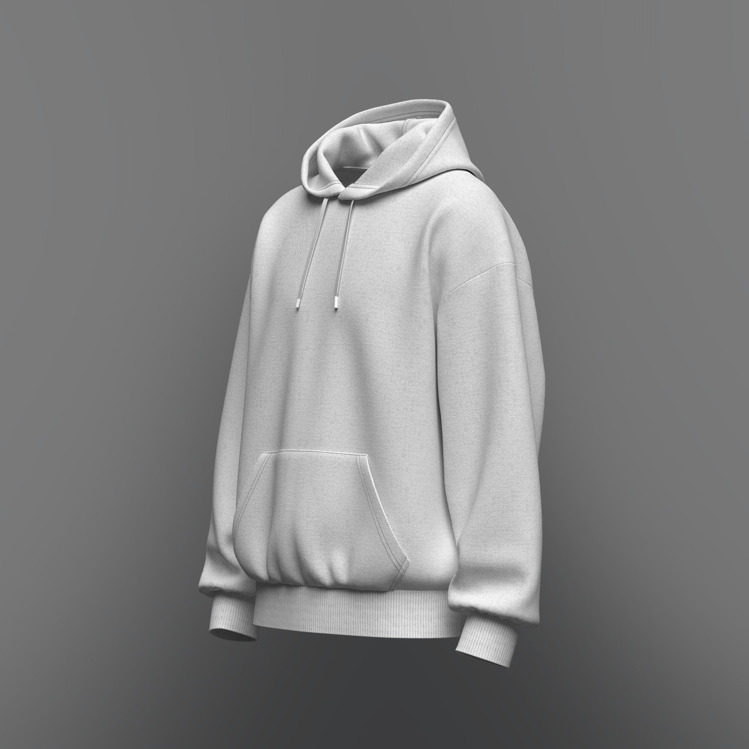 Mens Oversized Hoodie 3d Model 3D model_12