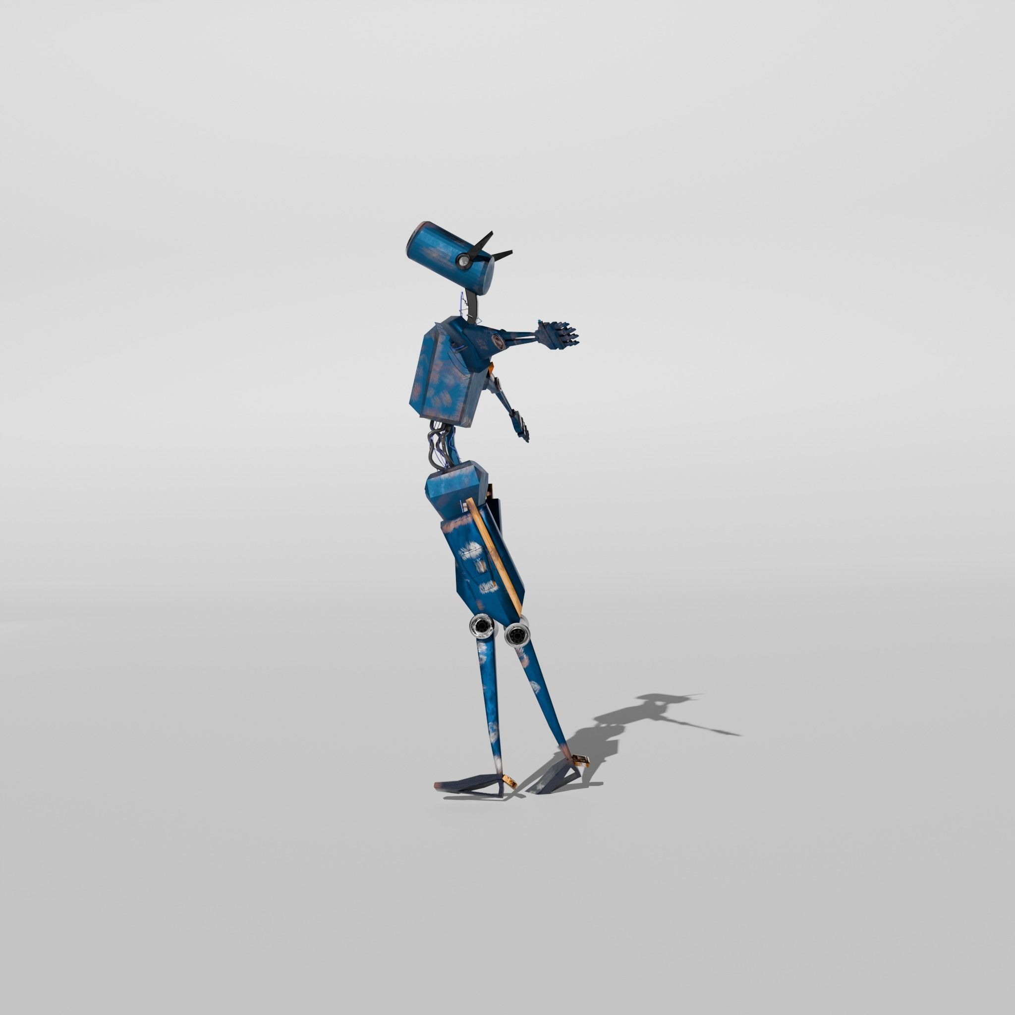 Robot Low-poly 3D model_2