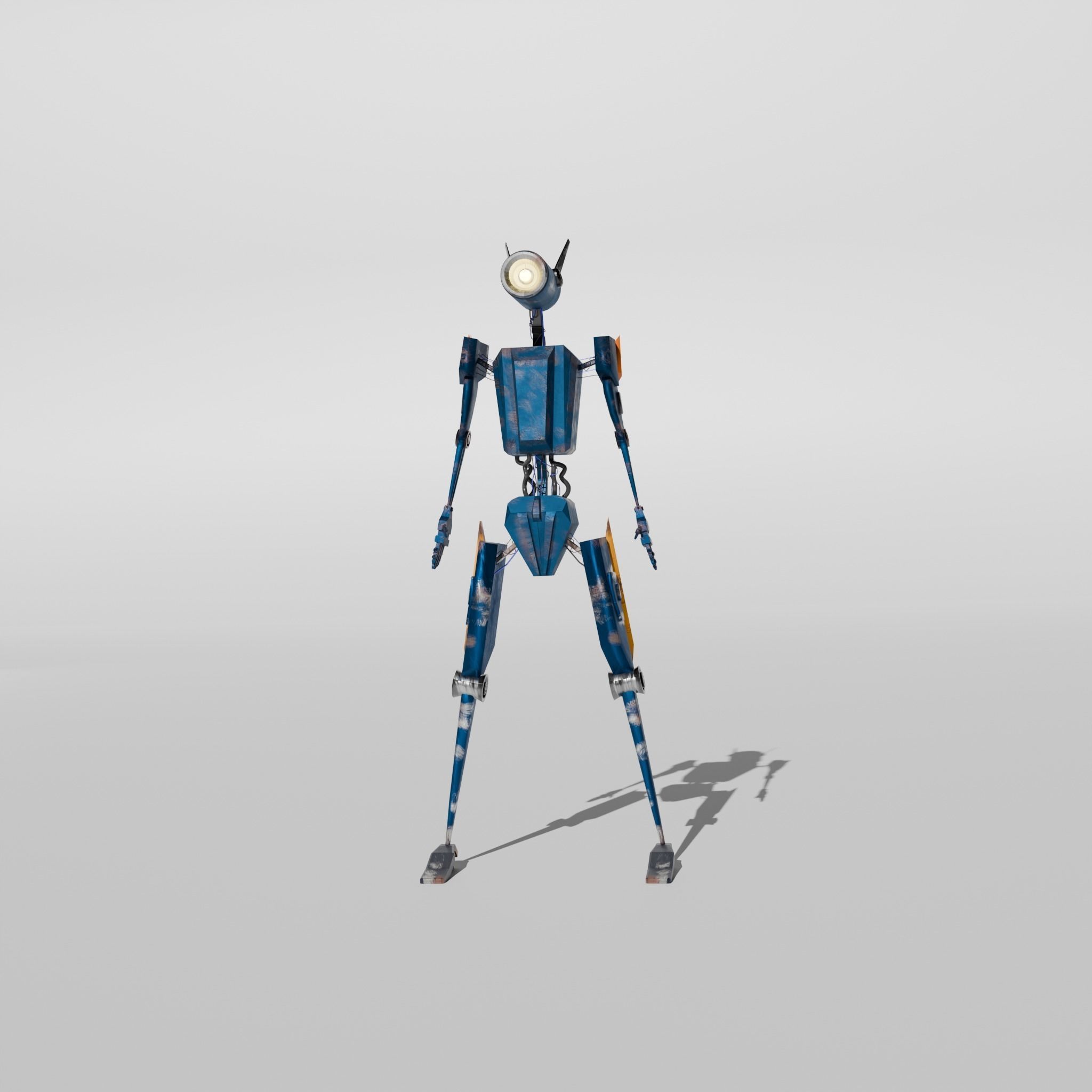 Robot Low-poly 3D model_4