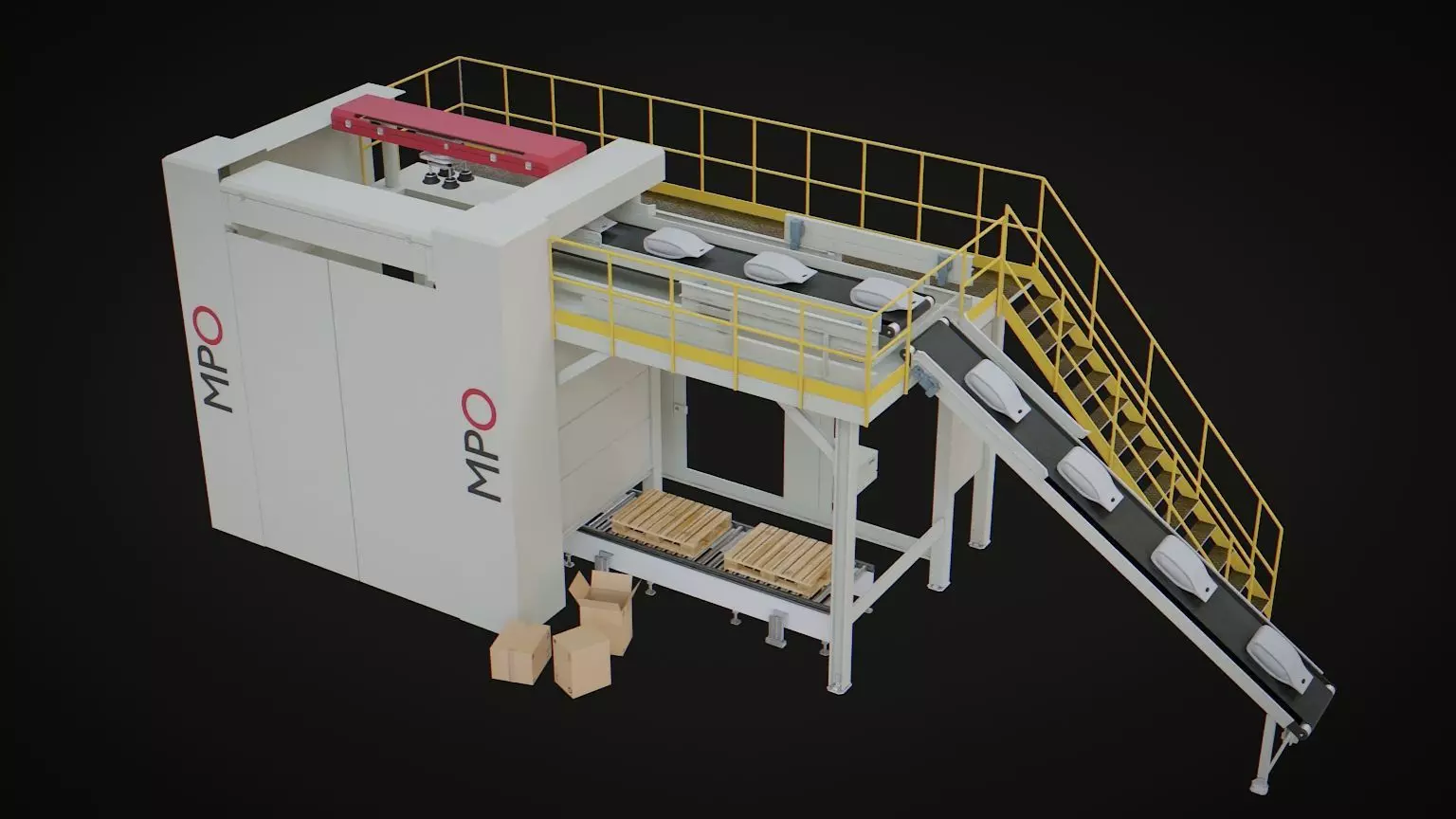 Palettizer Industrial Machine Low-poly 3D model