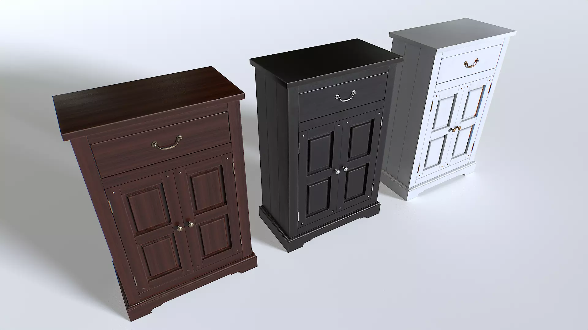 Classic Cabinet pack 3 Low-poly 3D model
