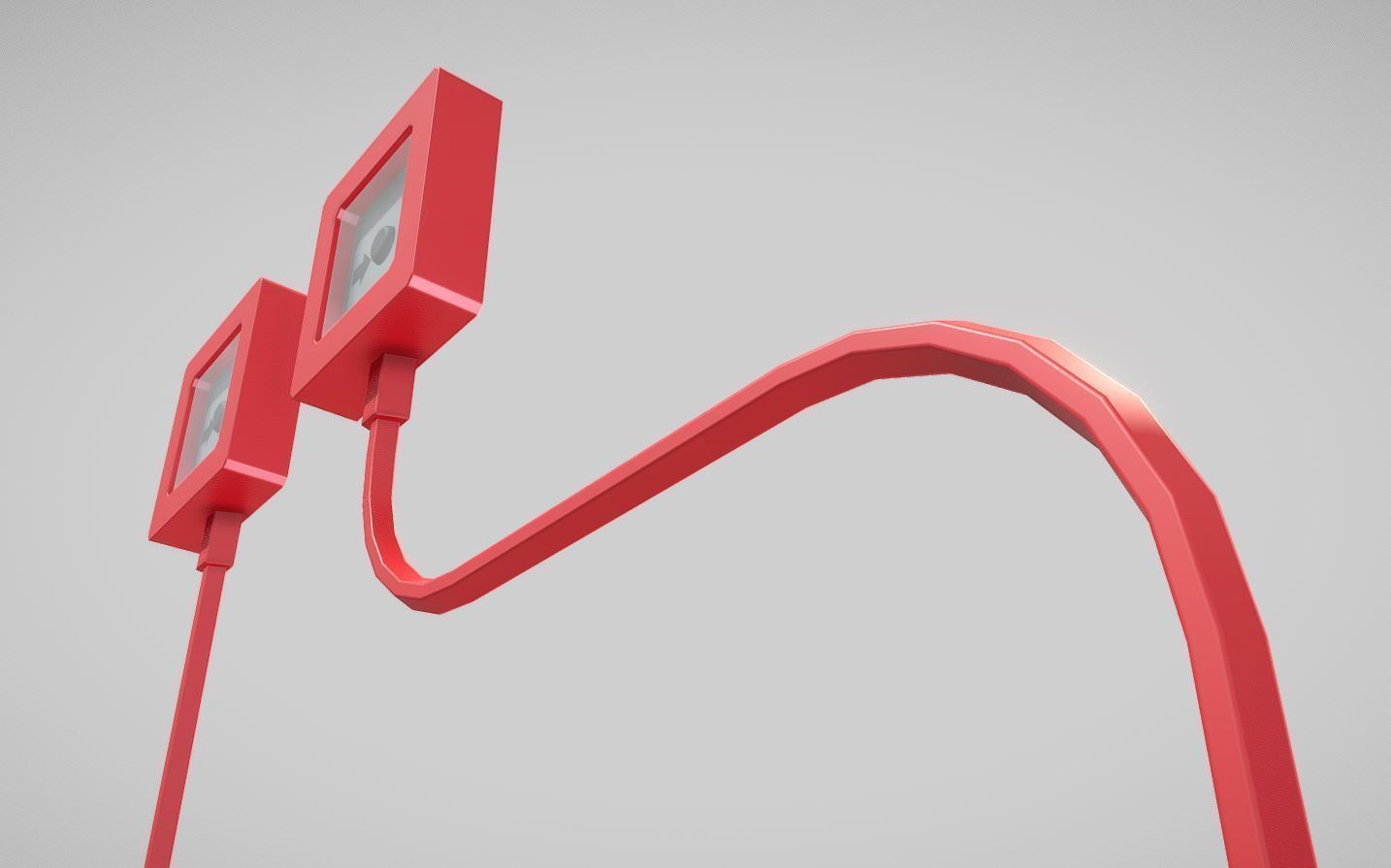 Fire Protection Set with Red Hydrants 3D Model Collection_80