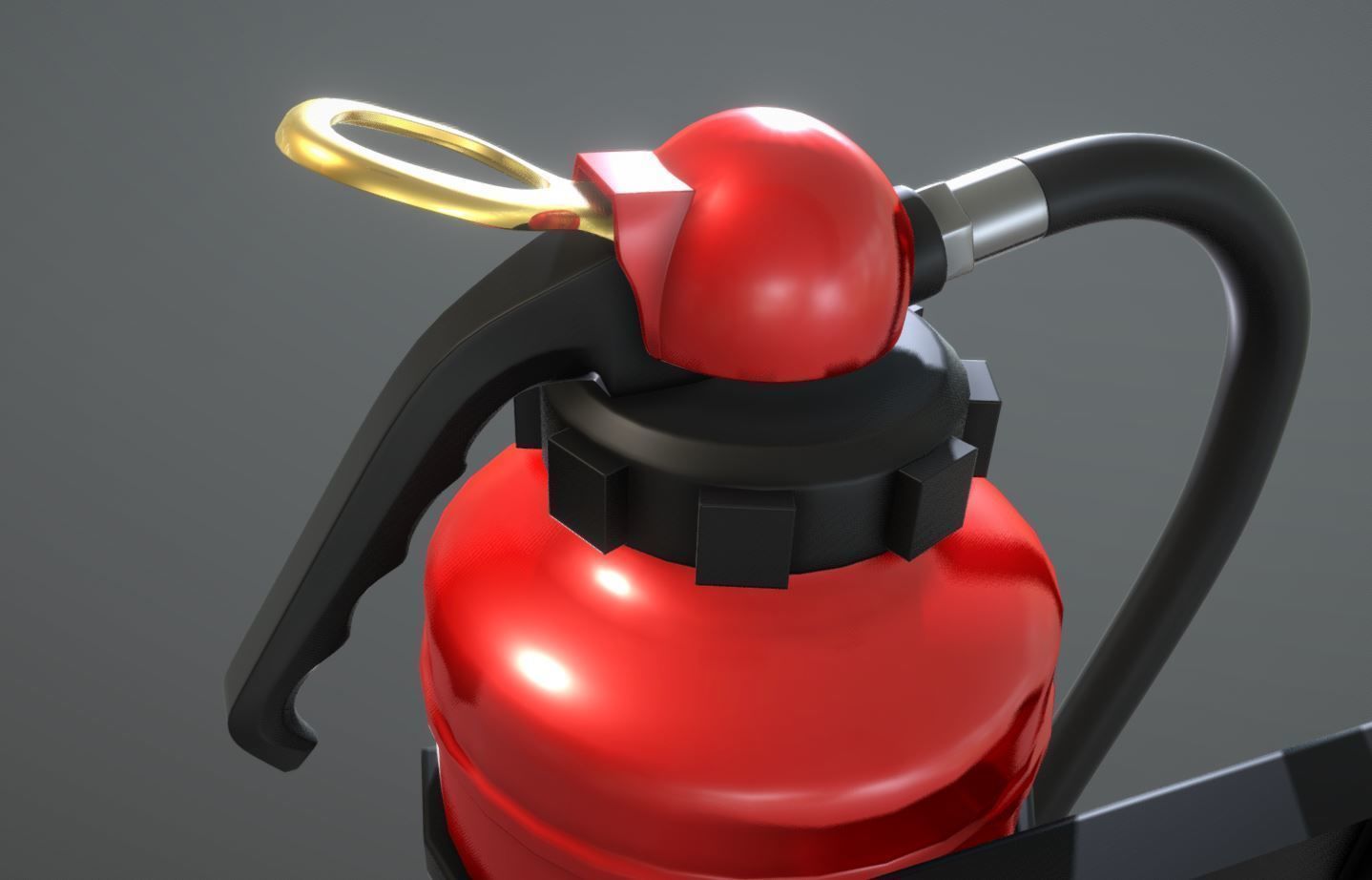 Fire Protection Set with Red Hydrants 3D Model Collection_40