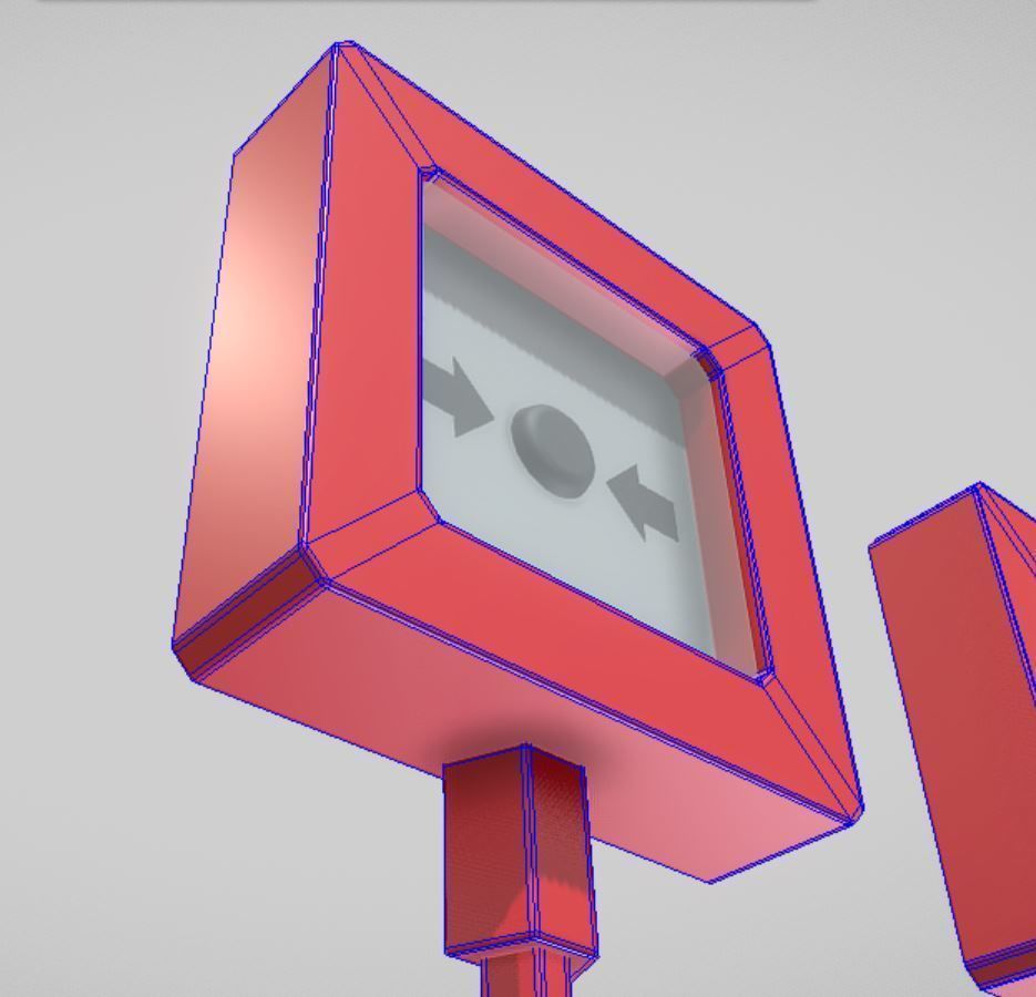 Fire Protection Set with Red Hydrants 3D Model Collection_83