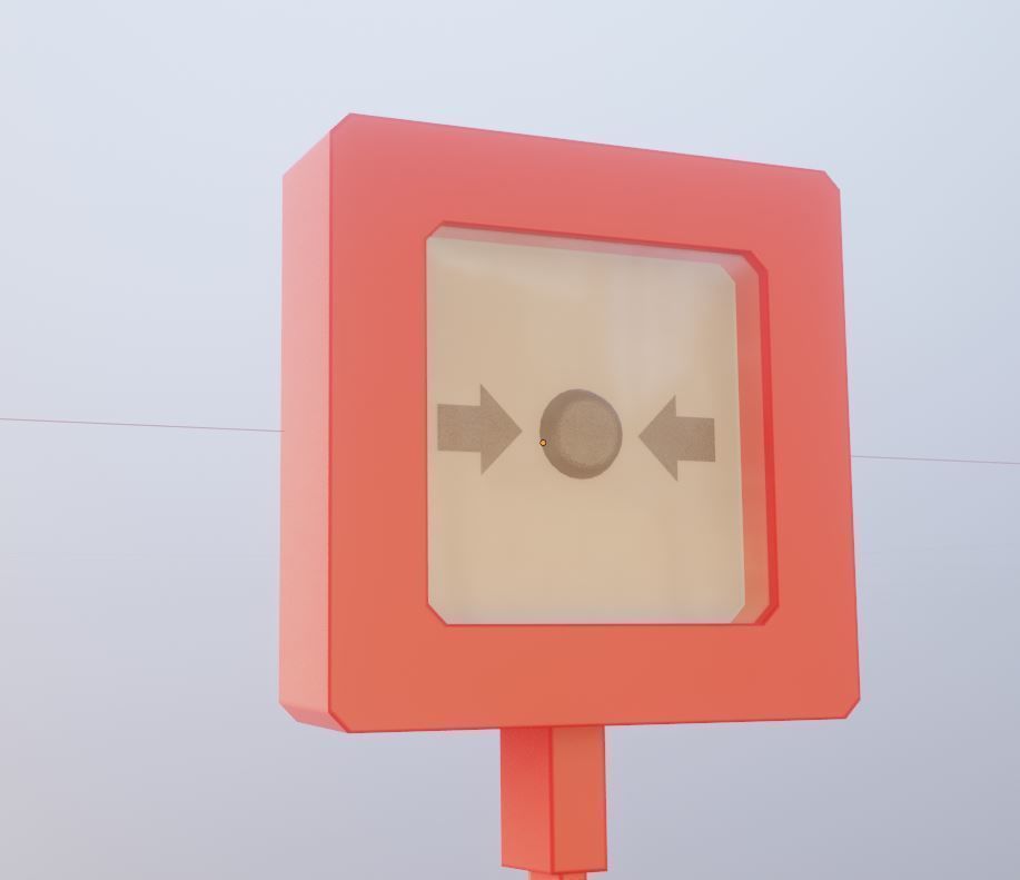 Fire Protection Set with Red Hydrants 3D Model Collection_86