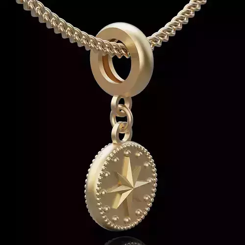 Lux pendant silver gold jewelry printable 3D model