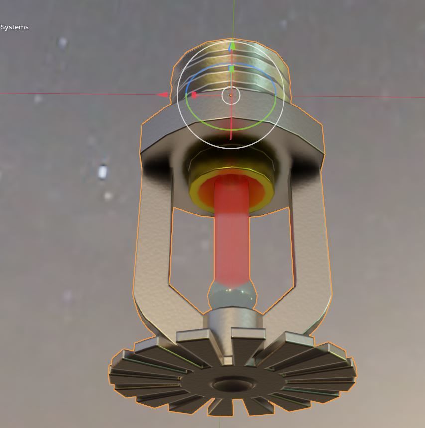 Fire Protection Set with All Hydrants Red and Blue 3D Model Collection_54