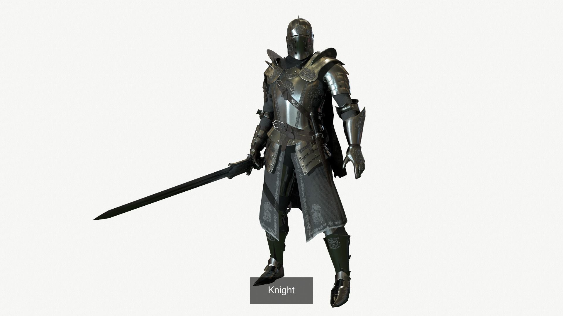 Fantasy Knight Package 3D Model Collection_5