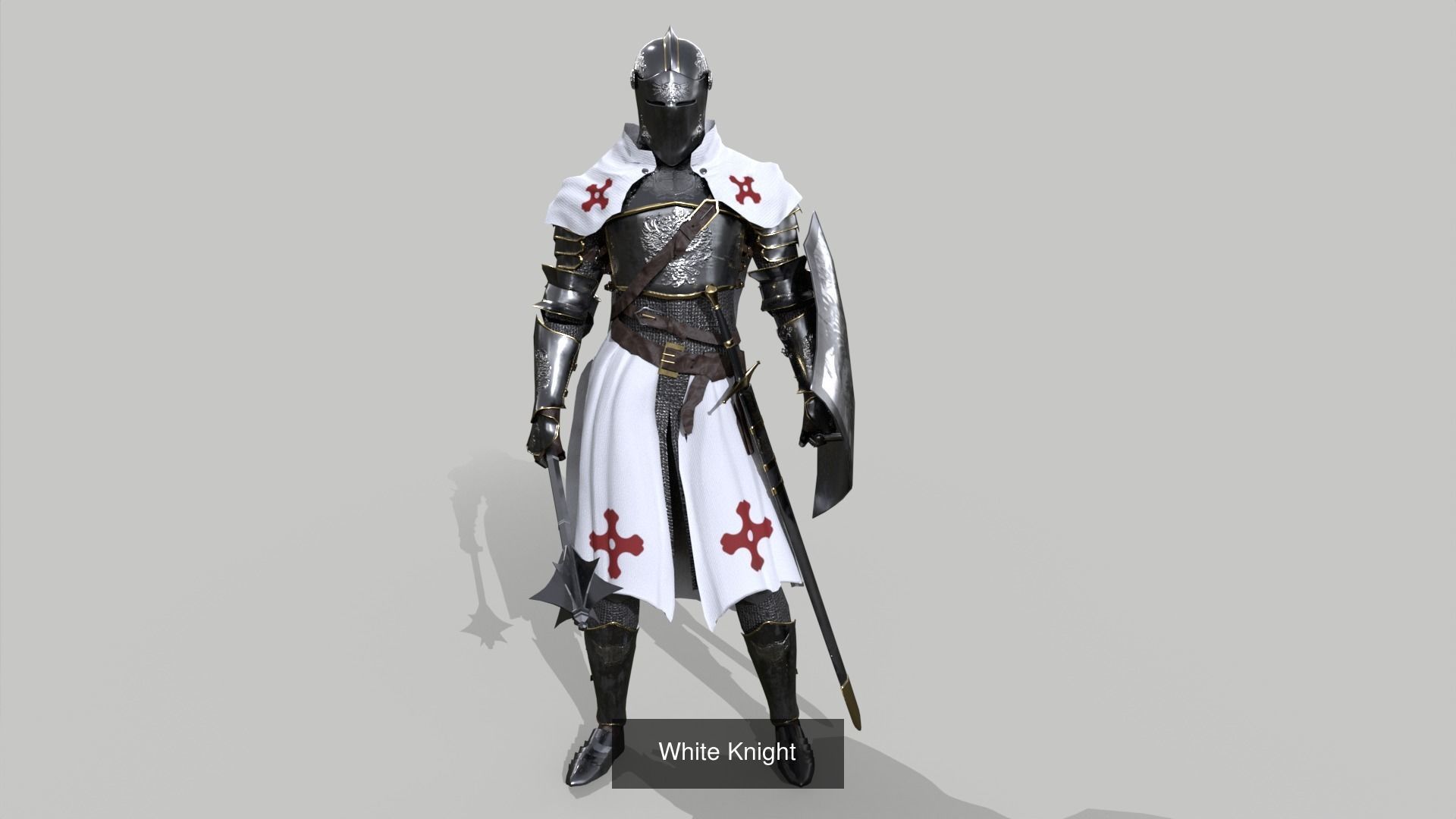 Fantasy Knight Package 3D Model Collection_6