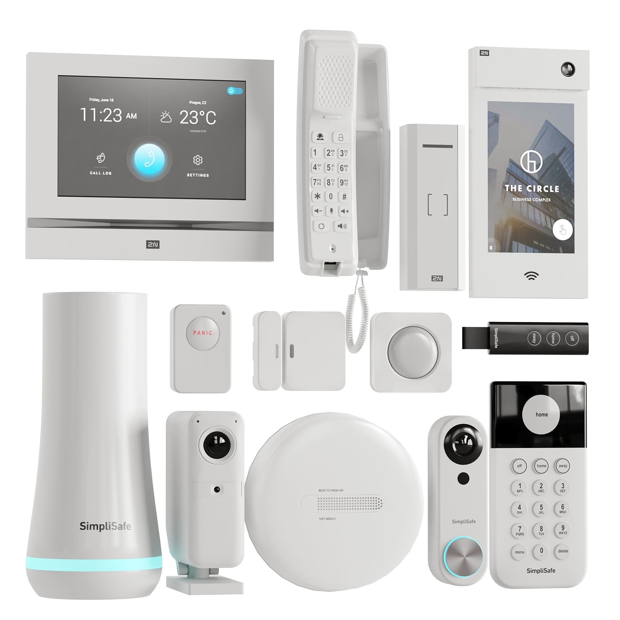 Equipment 6 Intercom And Security Set 2 Low-poly 3D model_3