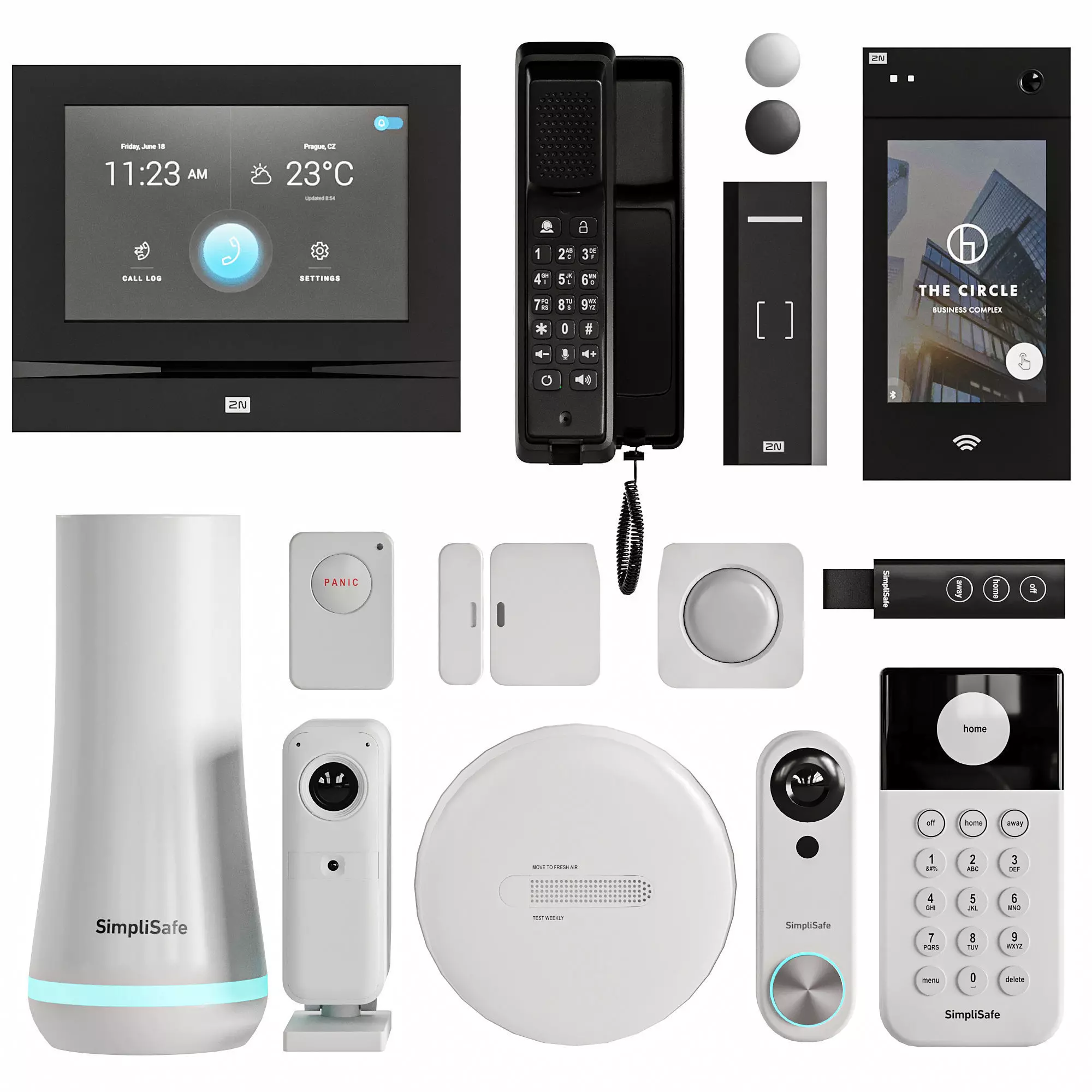 Equipment 6 Intercom And Security Set 2 Low-poly 3D model_0