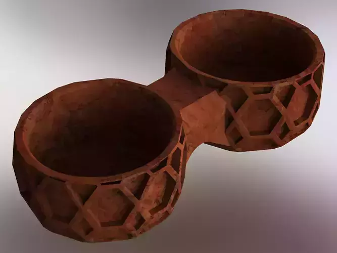Dual Round Plastic Holder 3D print model