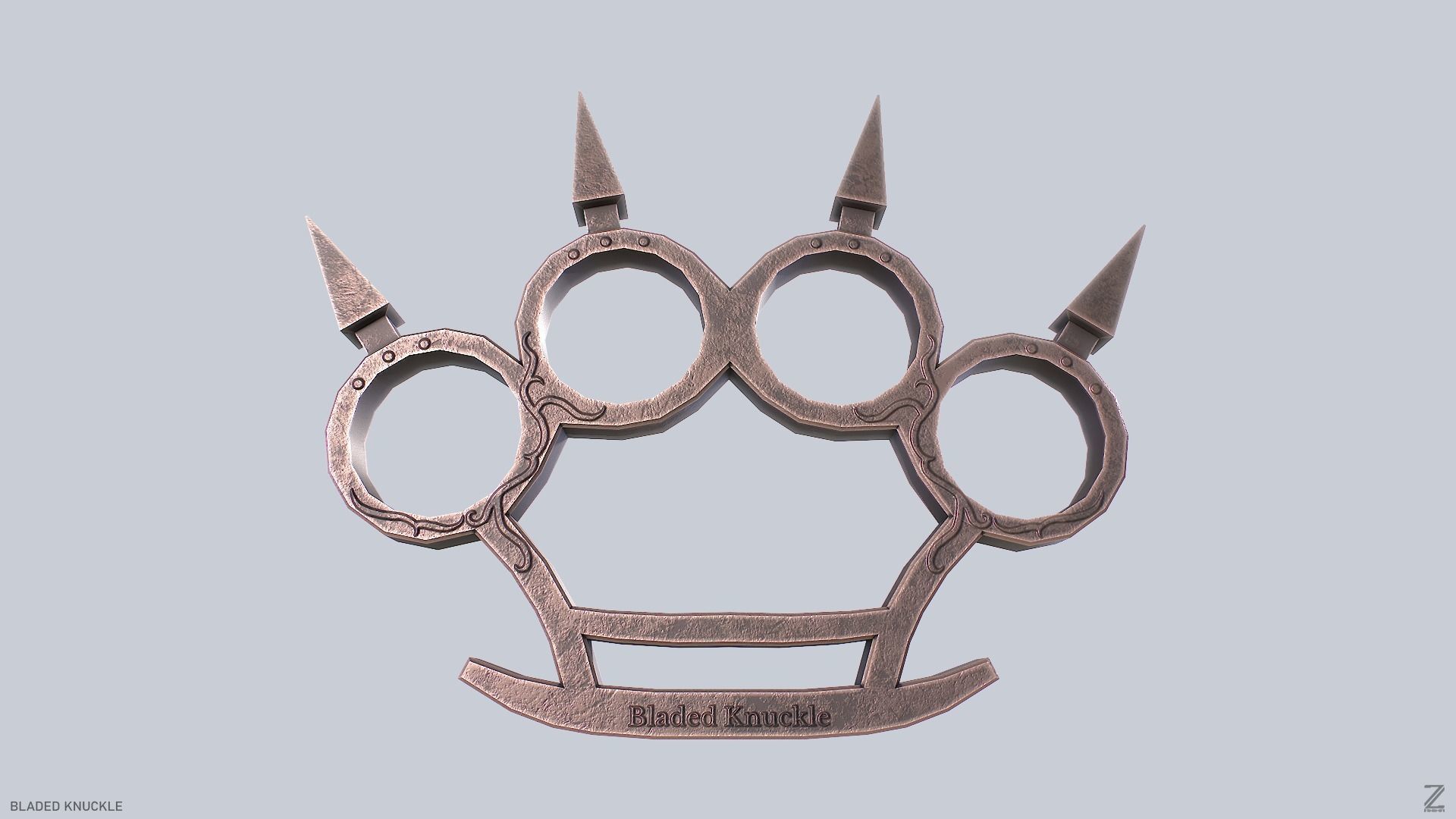 Bladed knuckle Low-poly 3D model_8
