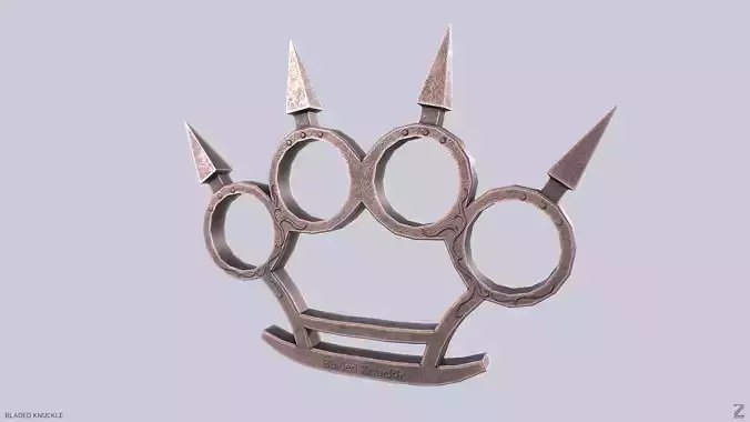 Bladed knuckle Low-poly 3D model