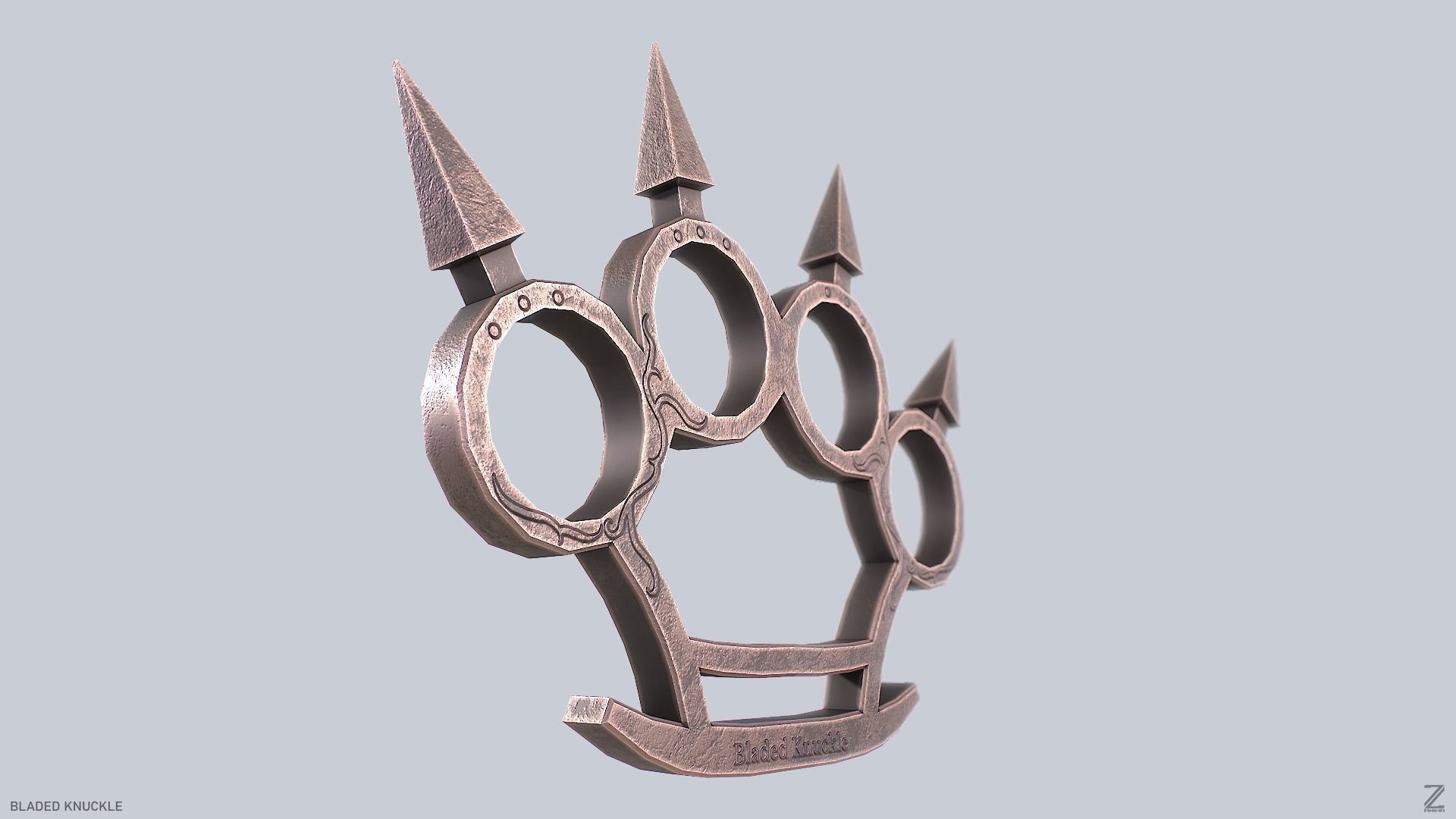 Bladed knuckle Low-poly 3D model_7