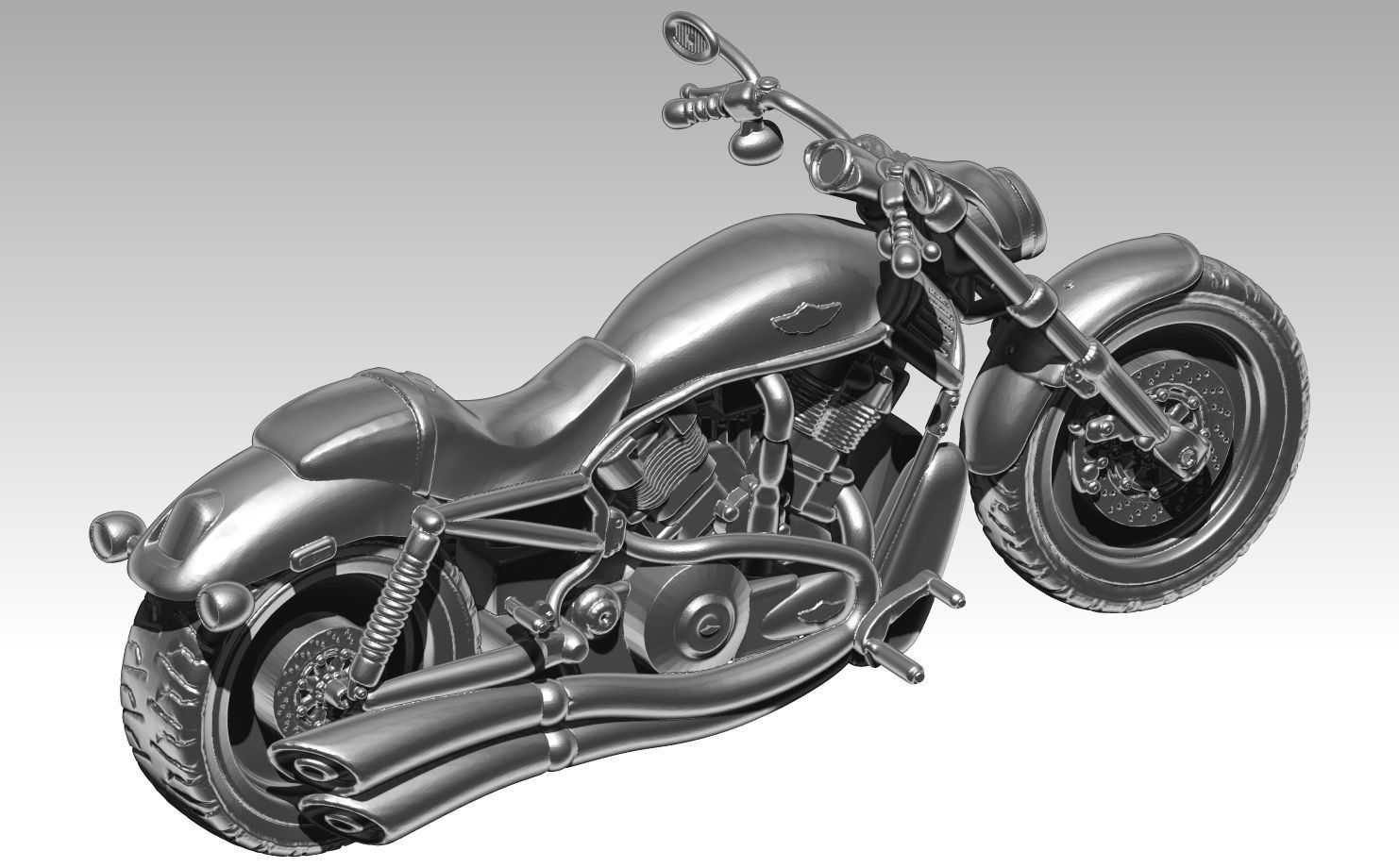 moto biker Vrod full 3d print 3D print model_1
