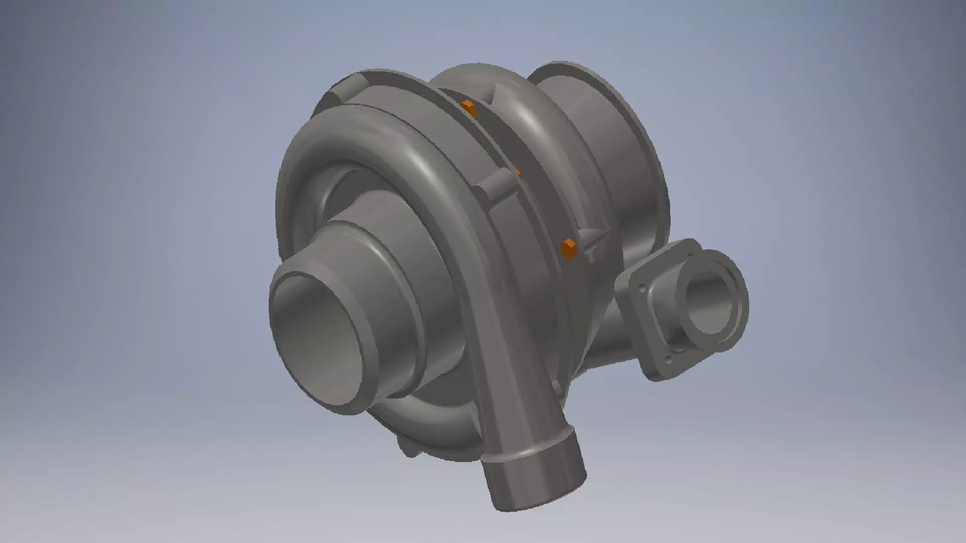 Car turbocharger 3d model 3D model_0