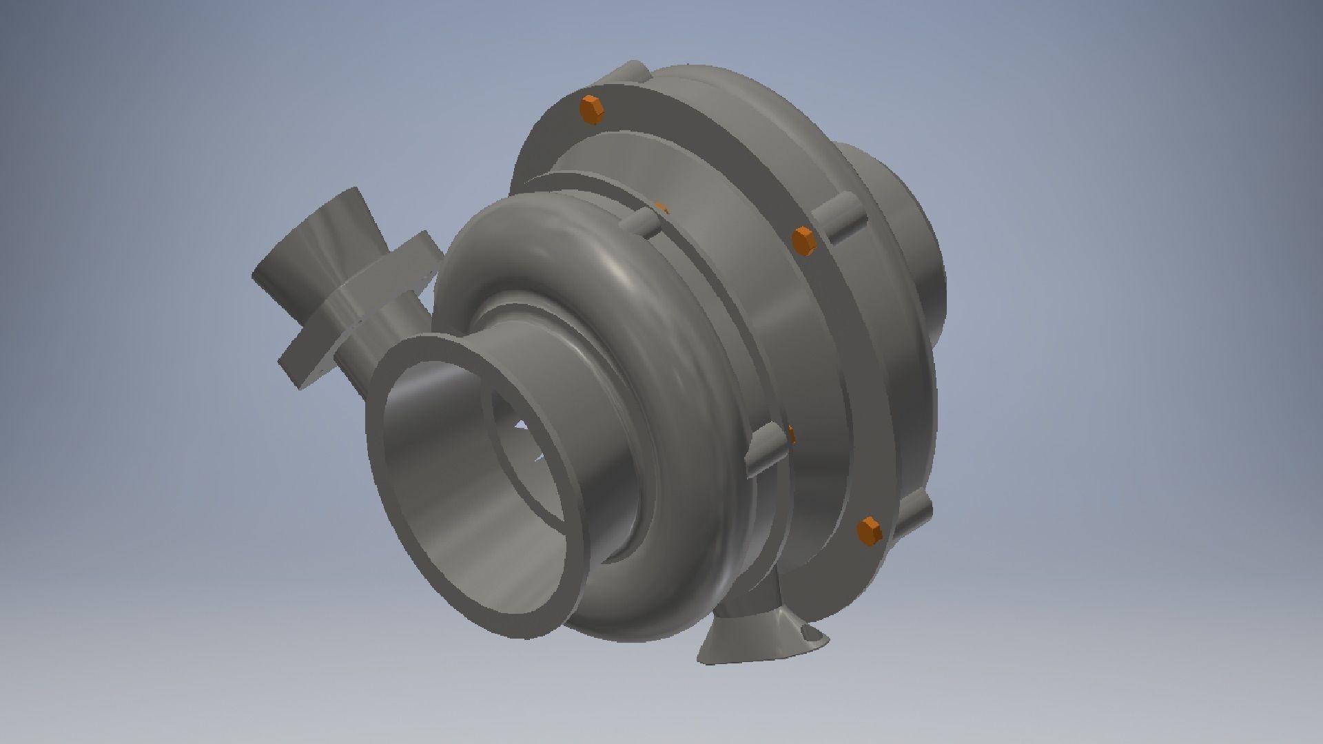 Car turbocharger 3d model 3D model_4