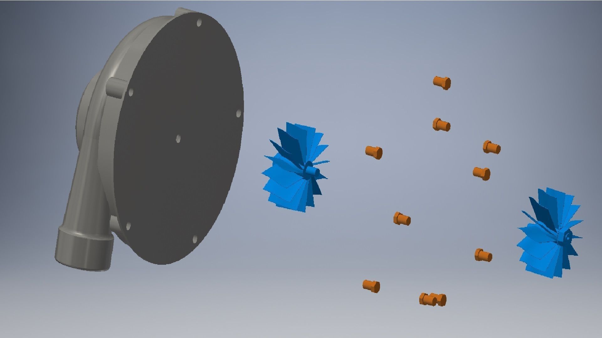 Car turbocharger 3d model 3D model_8