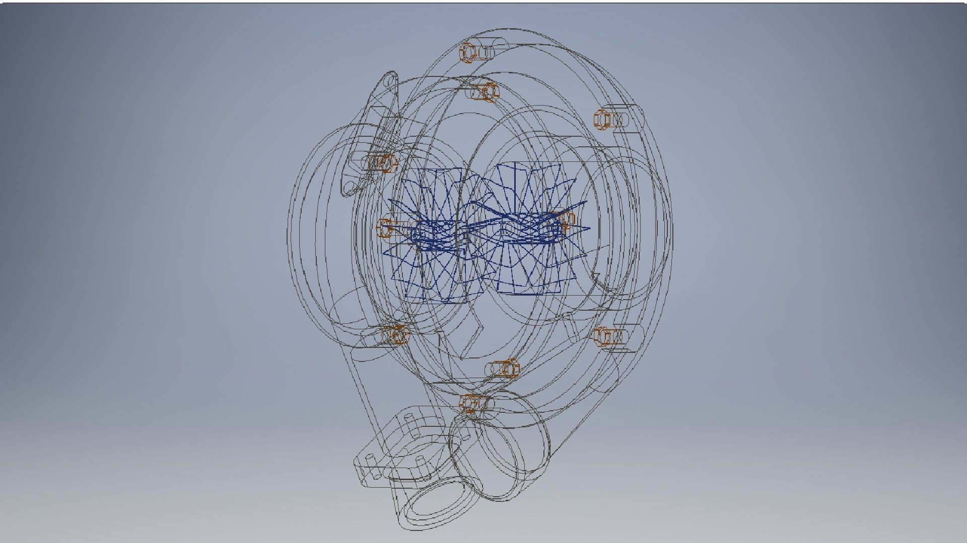 Car turbocharger 3d model 3D model_11