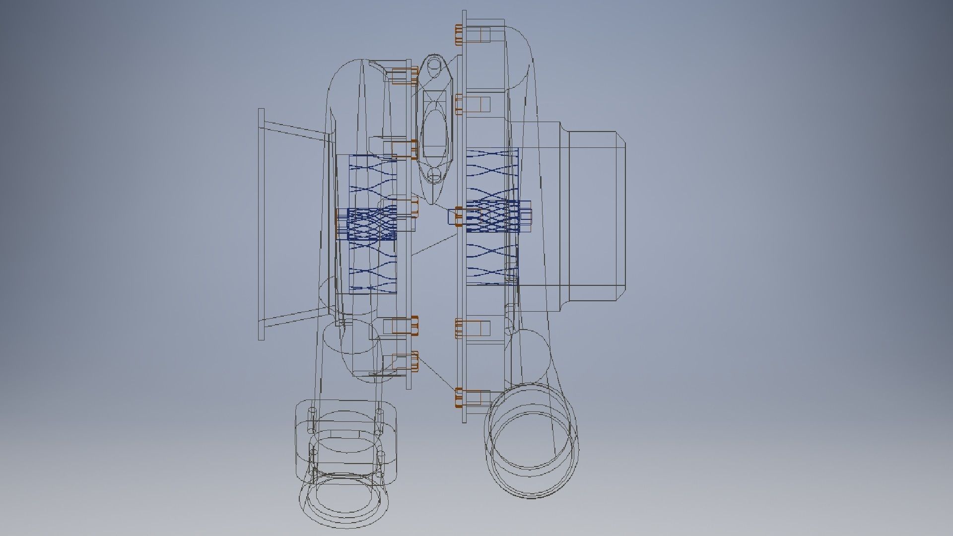 Car turbocharger 3d model 3D model_13