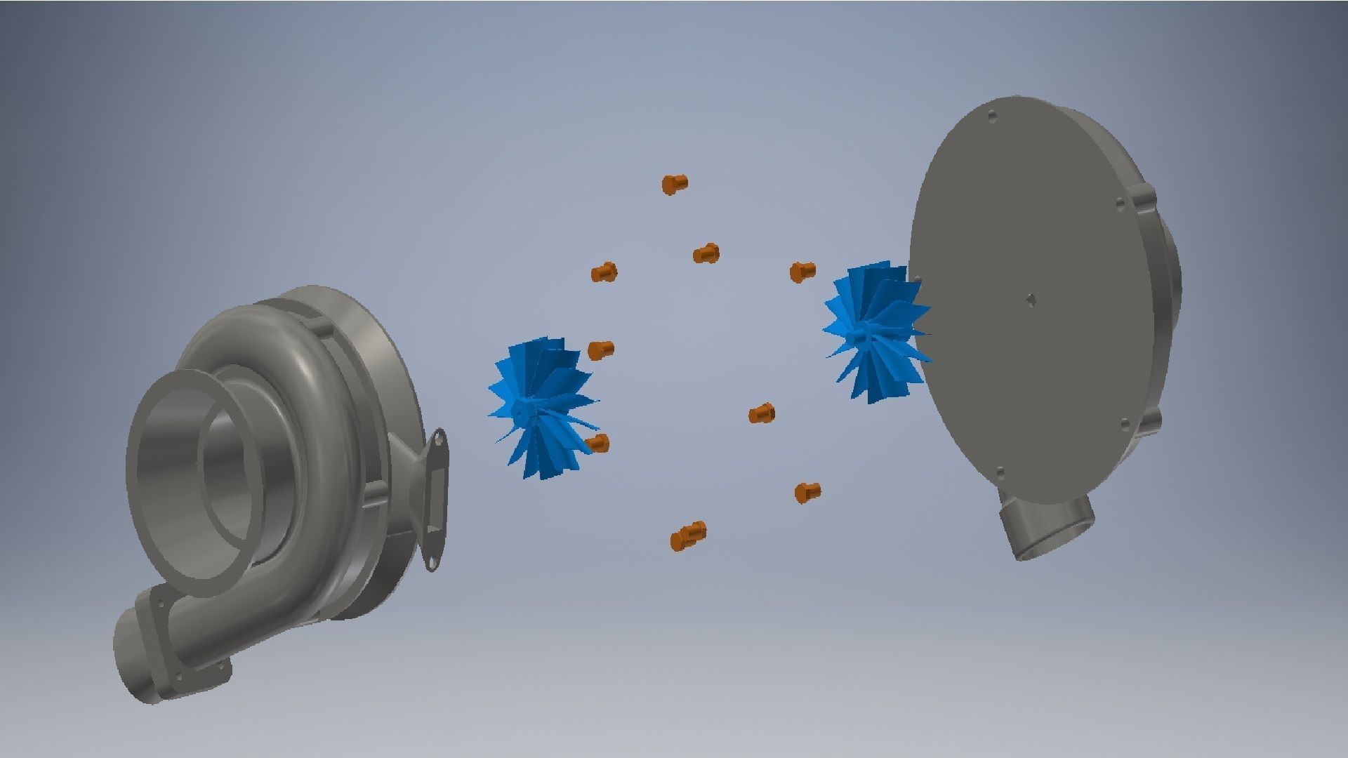 Car turbocharger 3d model 3D model_9