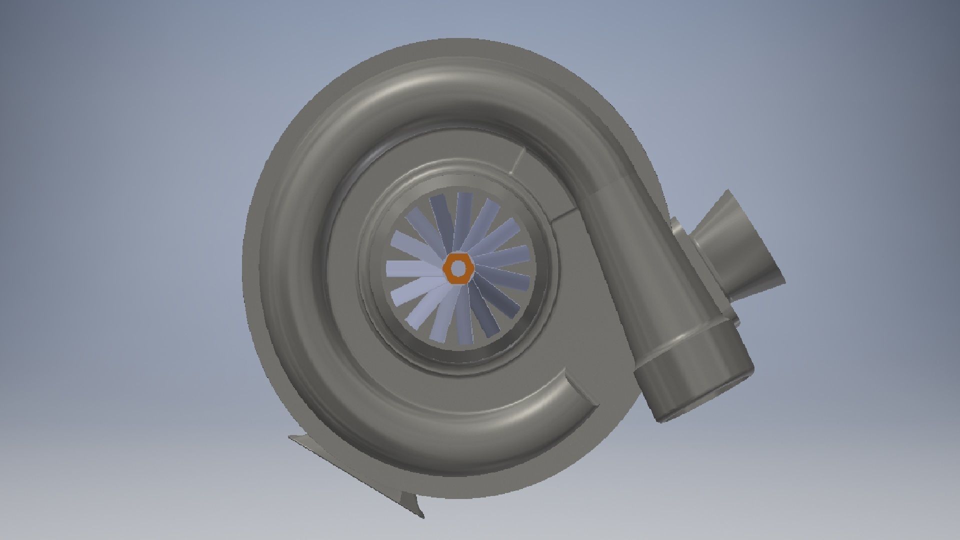 Car turbocharger 3d model 3D model_3