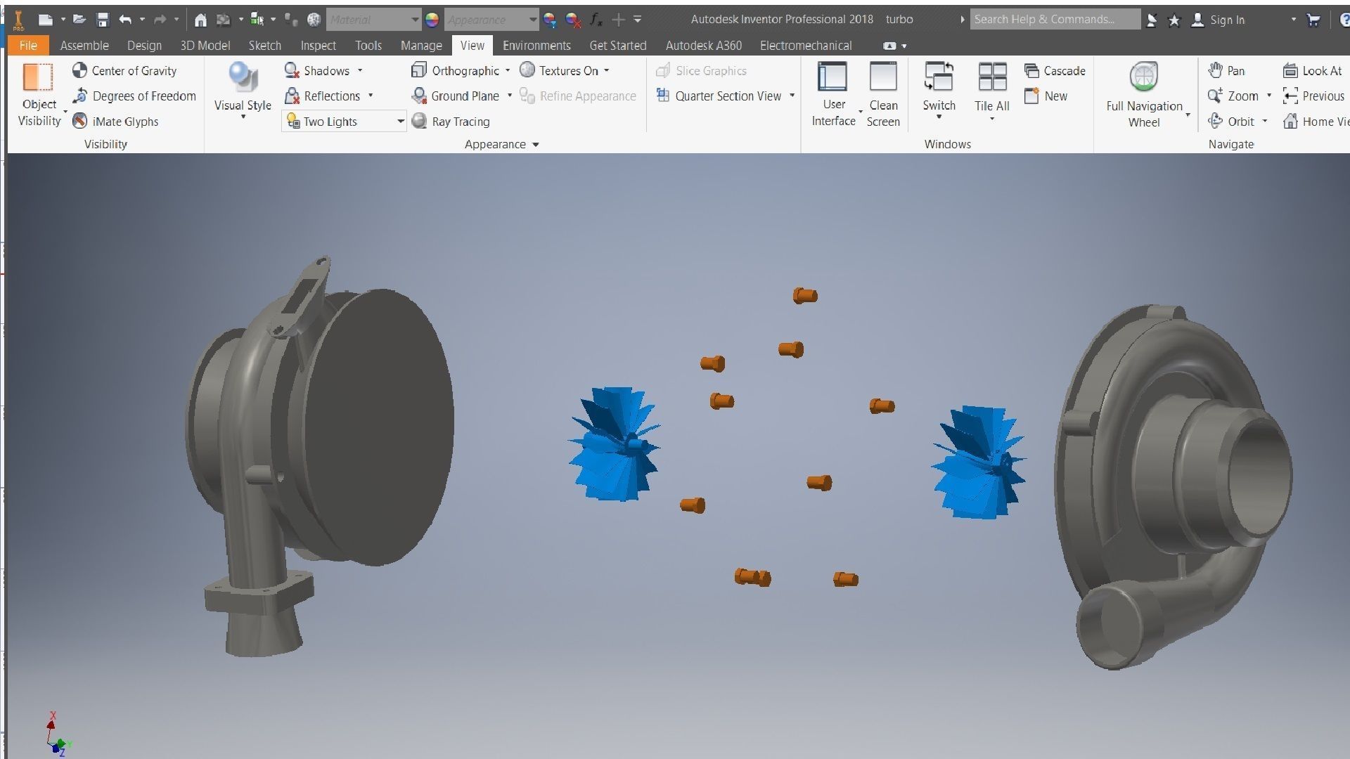 Car turbocharger 3d model 3D model_7