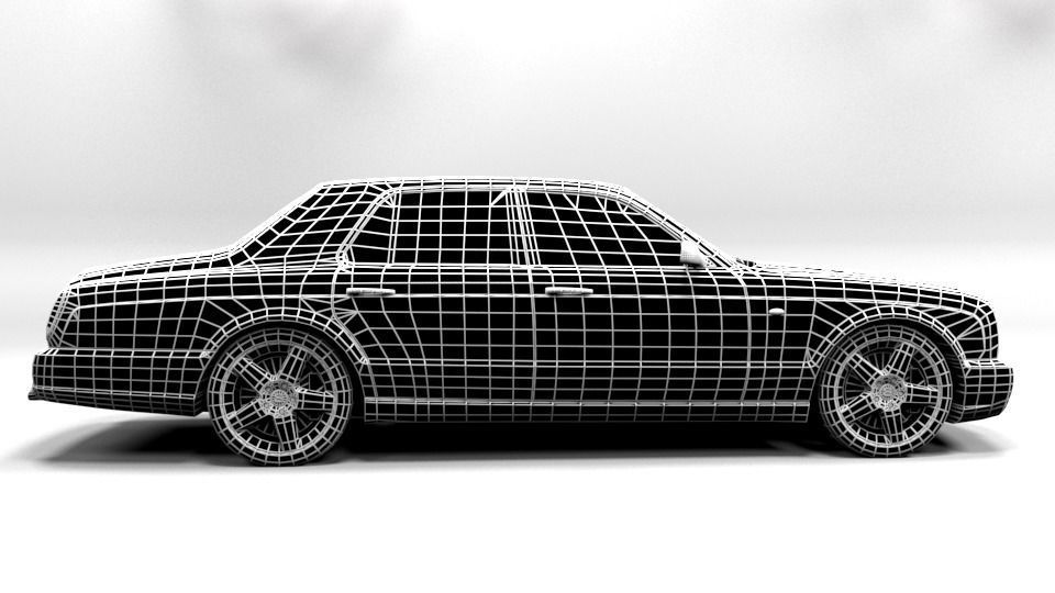 BENTLEY ARNAGE 2005 Low-poly 3D model_5